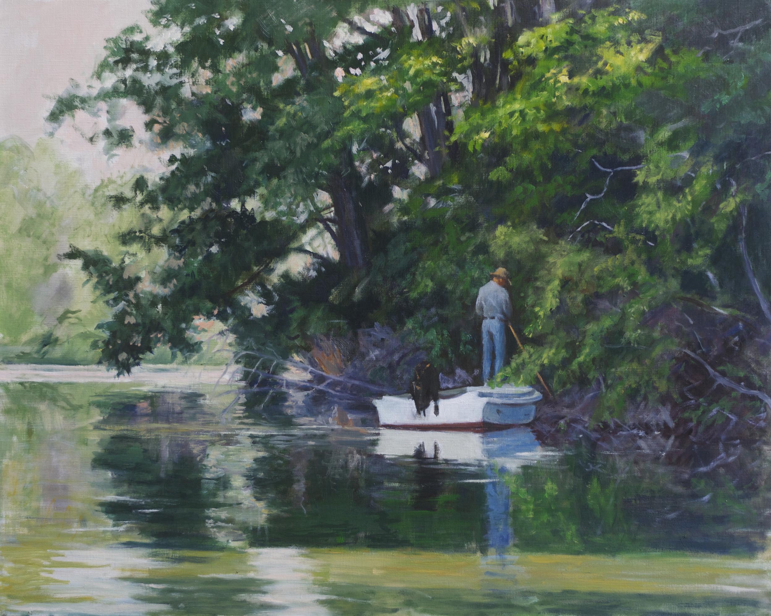 Polling on Herring Creek, 24” x 30”