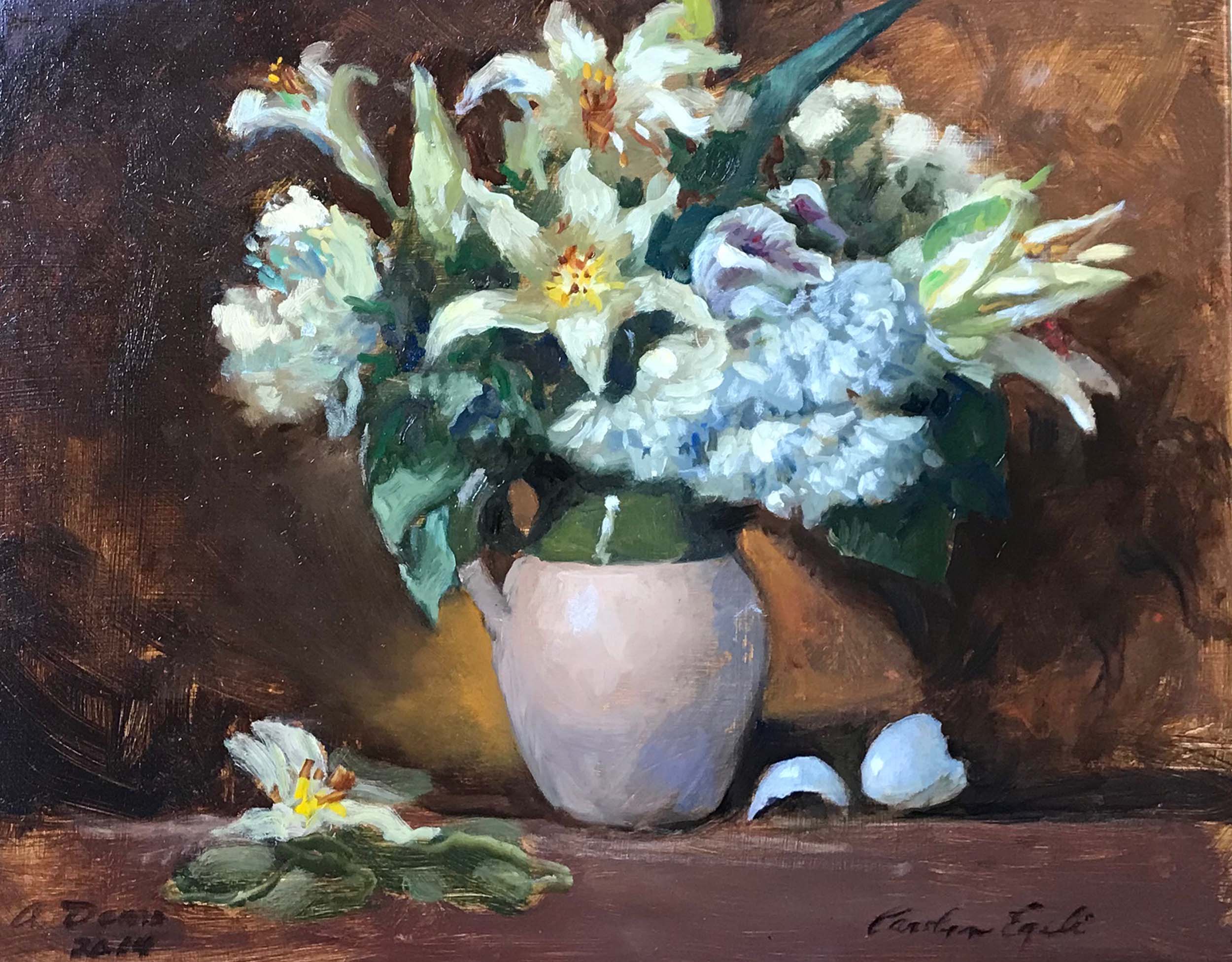 Demo for Flowers, 14” x 18”, Sold