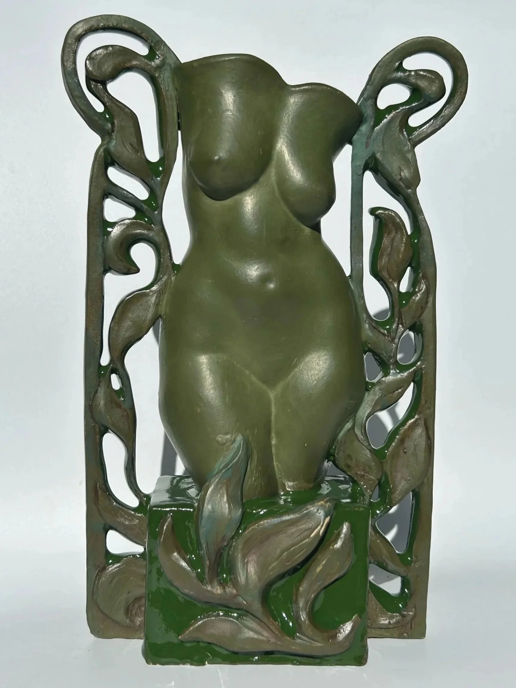 Ceramic figurative vessel, various glazes $550
