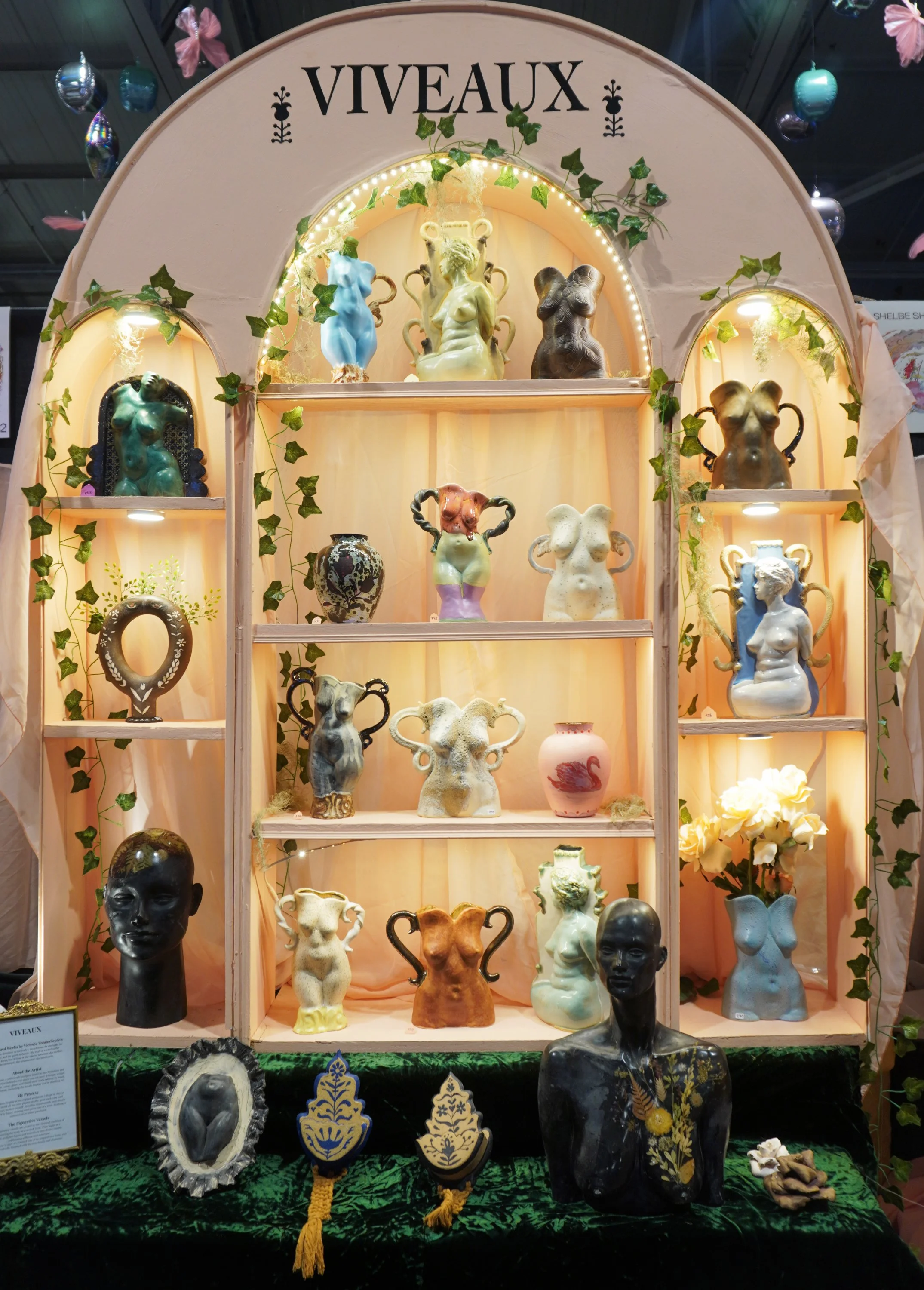 Sculptural figurative vases & wall hangings