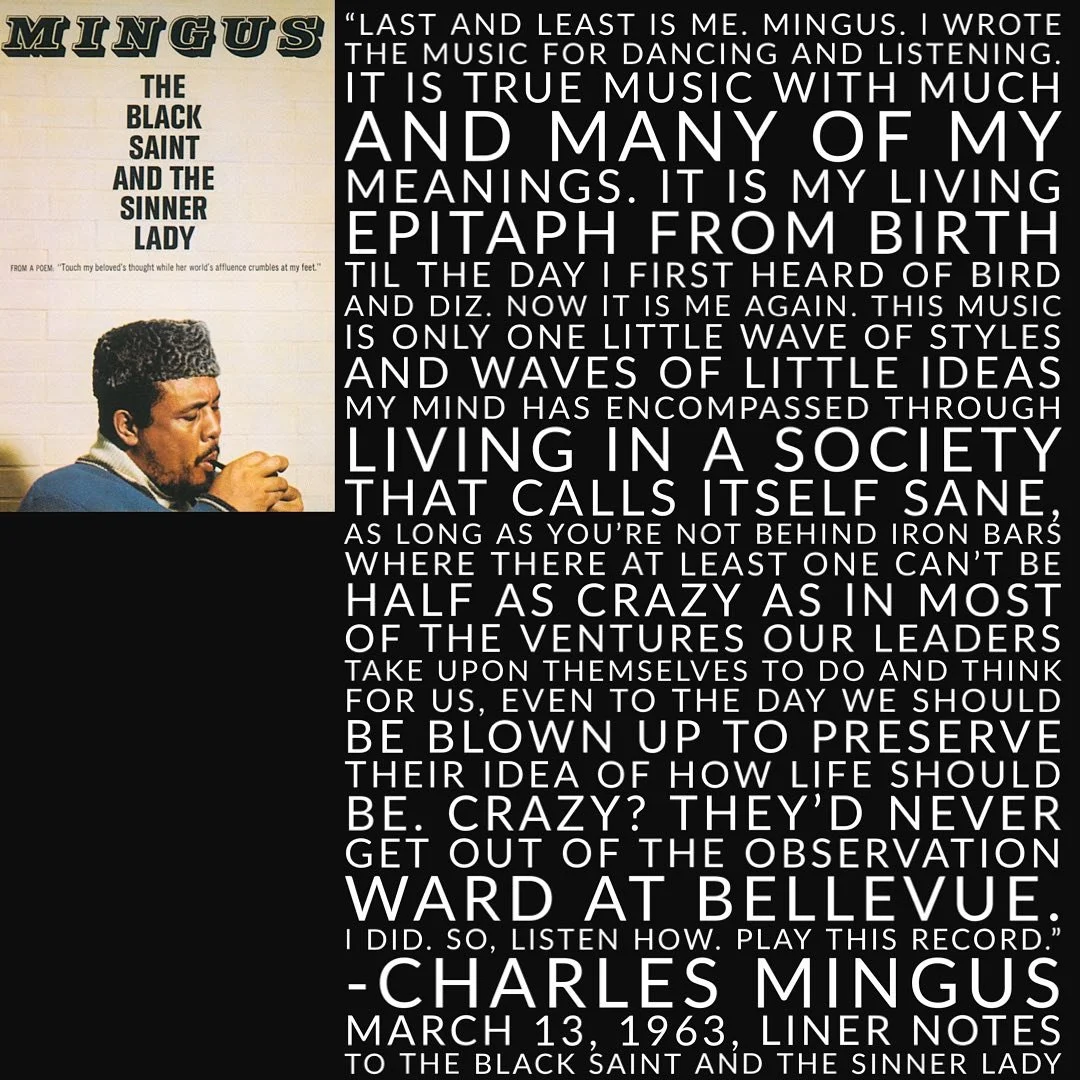 "I  wrote the music for dancing and listening. It is true music with much and many of my meanings."