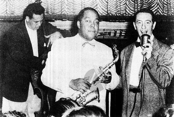 "Symphony" Sid Torin introducing Charlie Parker and Charles Mingus at Birdland, NYC 1953