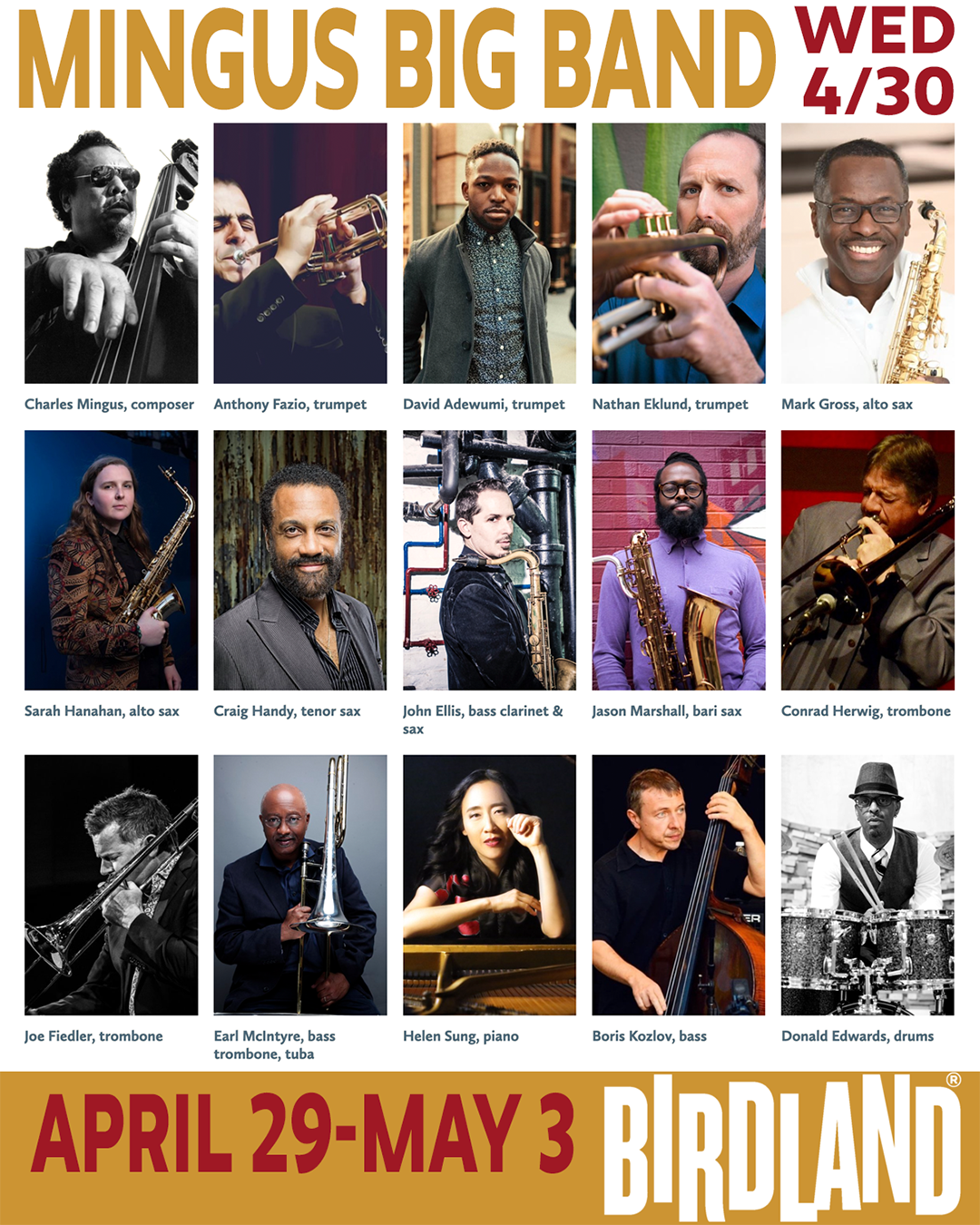Mingus Big Band @ Birdland April 30