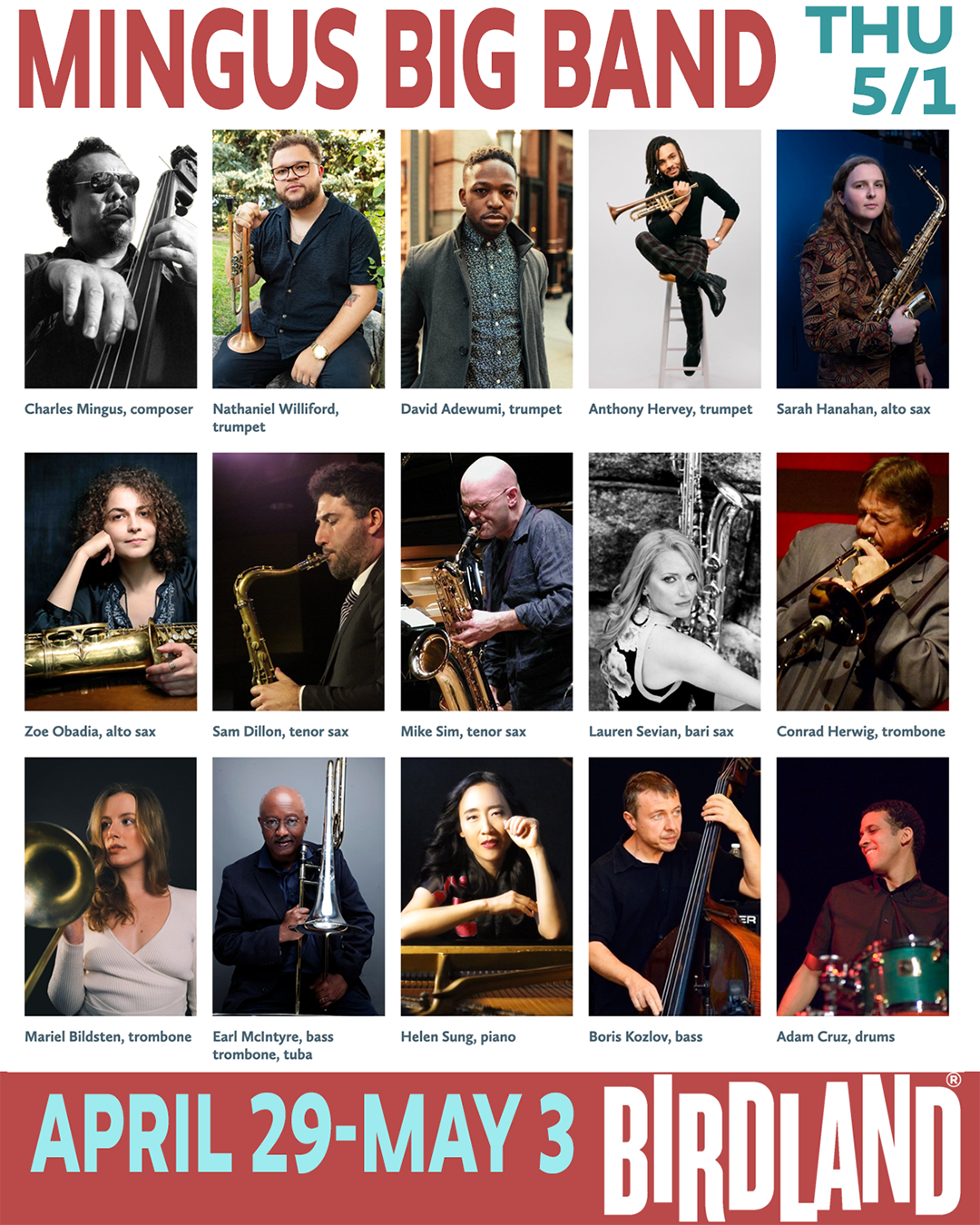 Mingus Big Band @ Birdland May 1