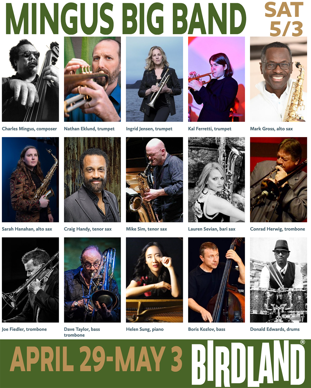 Mingus Big Band @ Birdland May 3