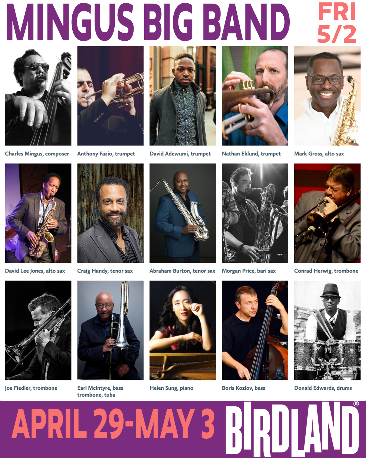 Mingus Big Band @ Birdland May 2