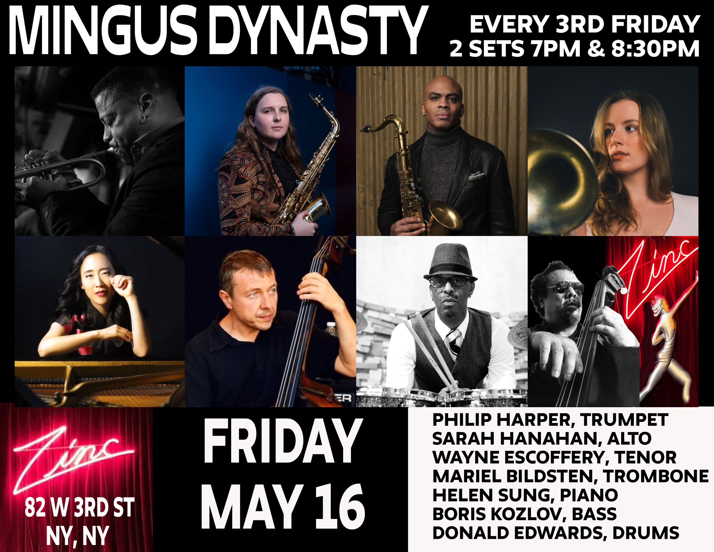 Mingus Dynasty at Zinc Bar May 16
