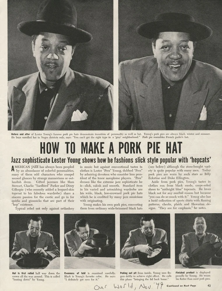 How To Make A Pork Pie Hat Lester Young article Our World magazine Nov 1949.jpg