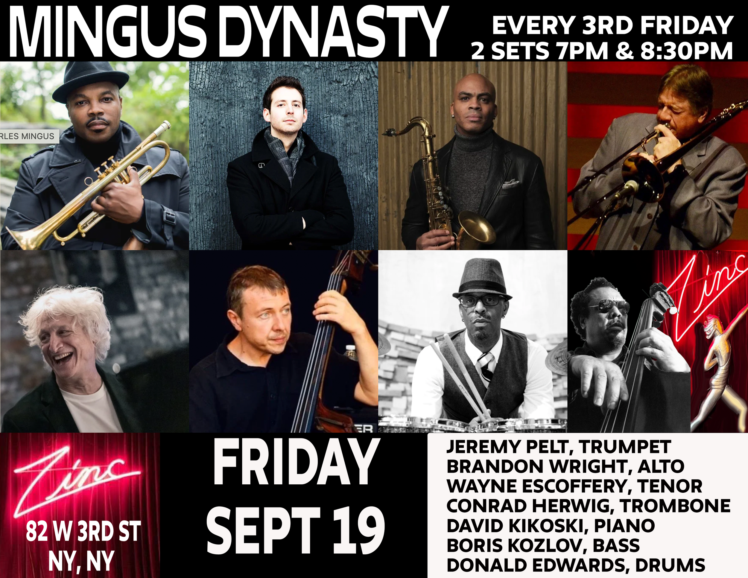 Mingus Dynasty at Zinc FRIDAY, SEPT 19