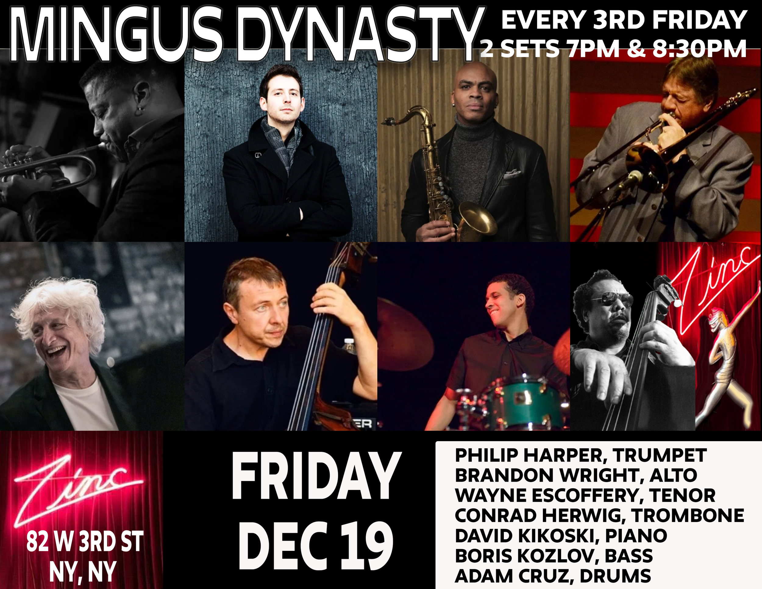 Mingus Dynasty at Zinc Bar Dec 19