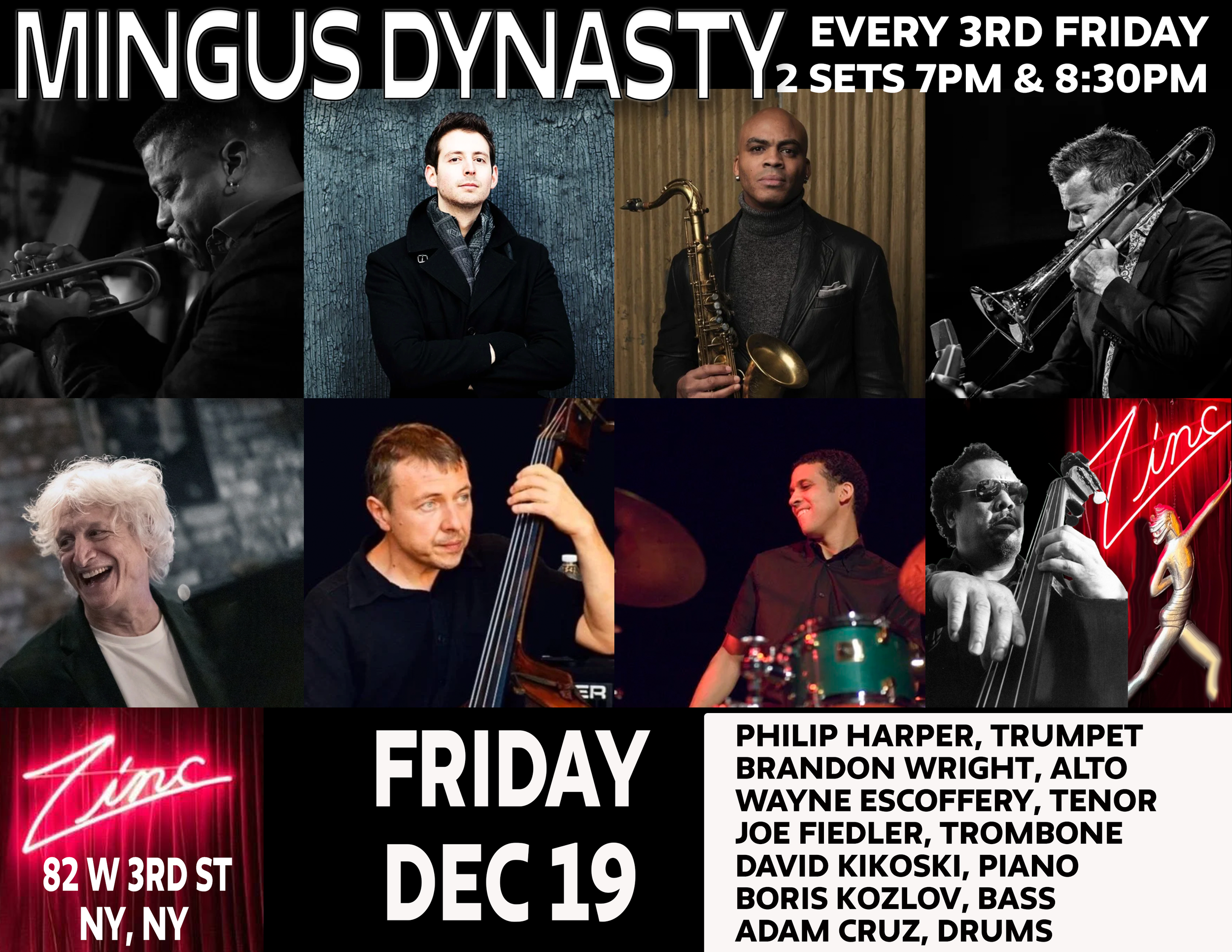 Mingus Dynasty at Zinc FRIDAY, DEC 19