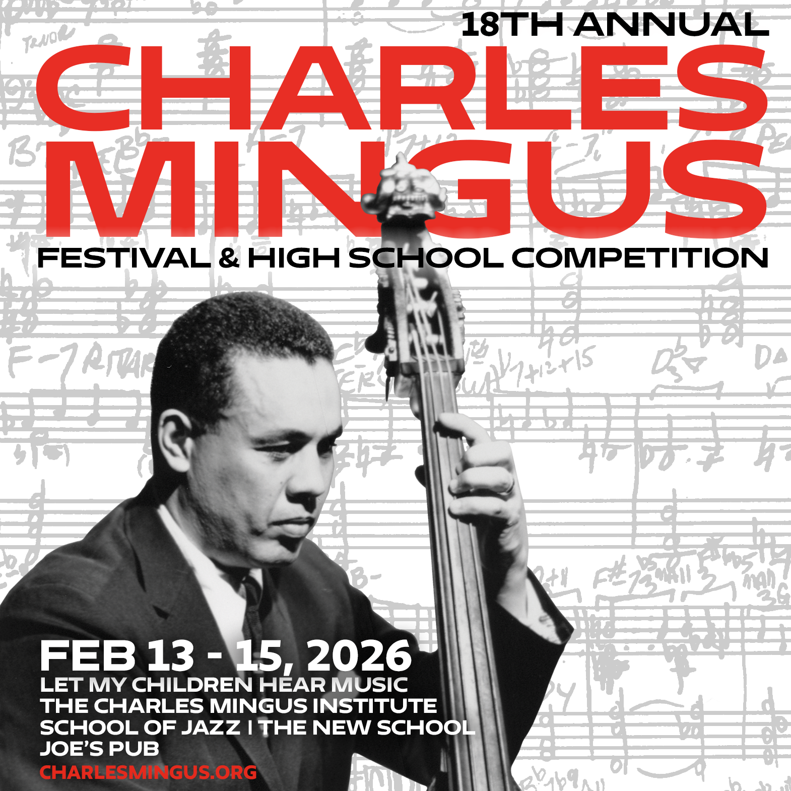 18th Annual Charles Mingus Festival! Feb 13-15, 2026