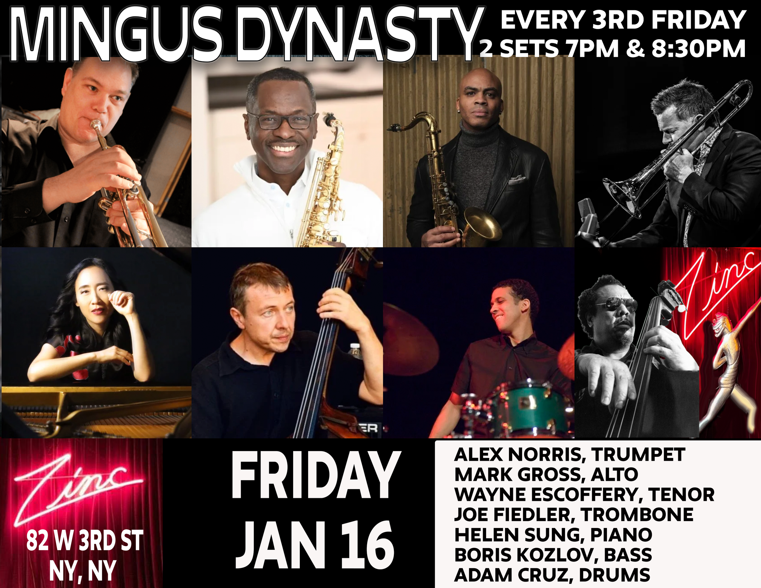 Mingus Dynasty at Zinc Bar Jan 16
