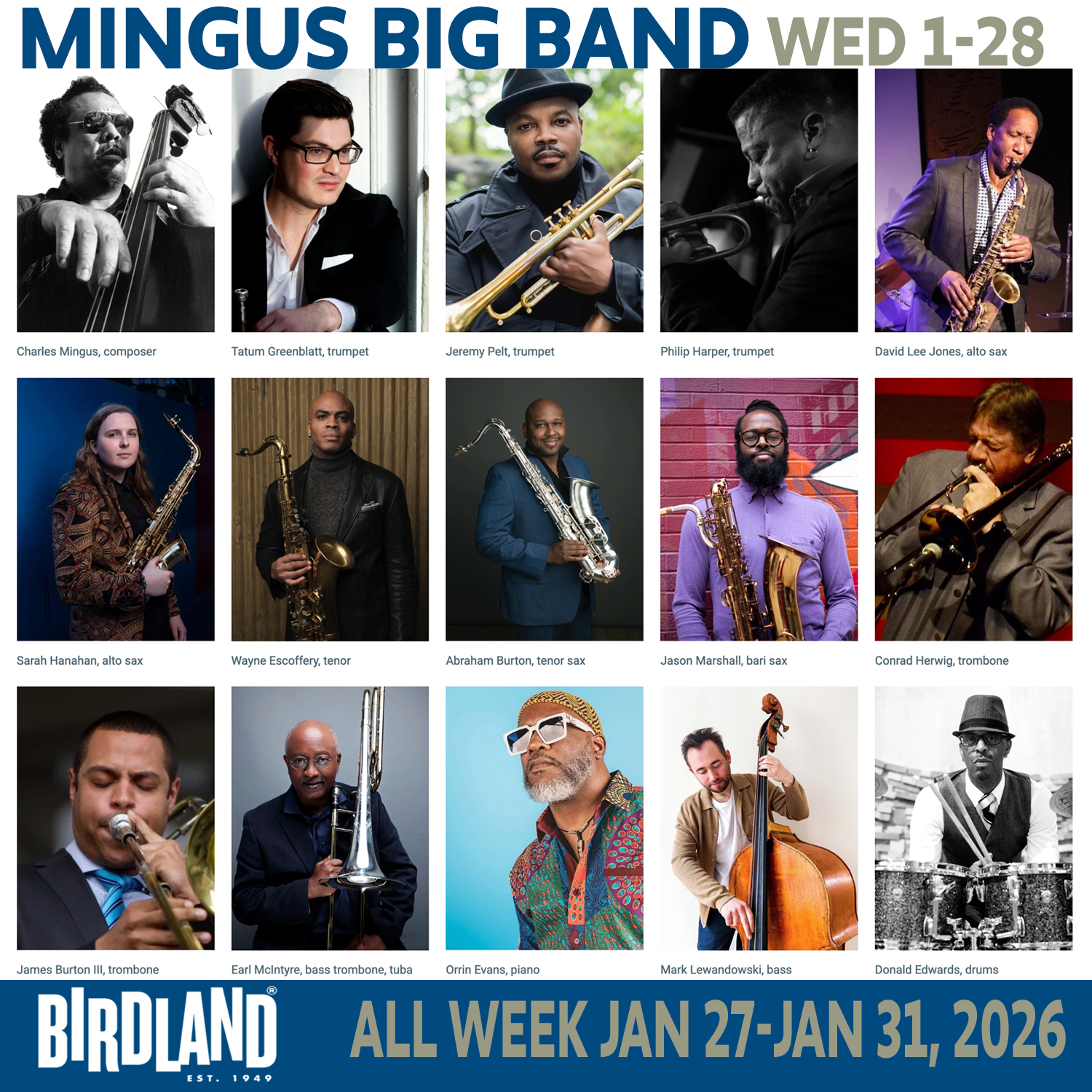 Mingus Big Band @ Birdland WED