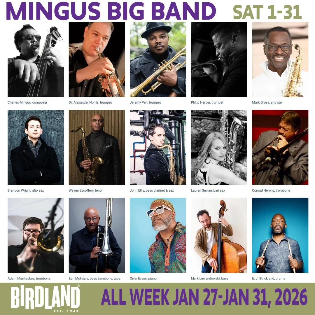 Last night of this tremendous run I think there&rsquo;s still a few tickets left for the second set! If you missed us, we will be back at Joe&rsquo;s Pub February 14 and 15th! For lovers! (Of Mingus)