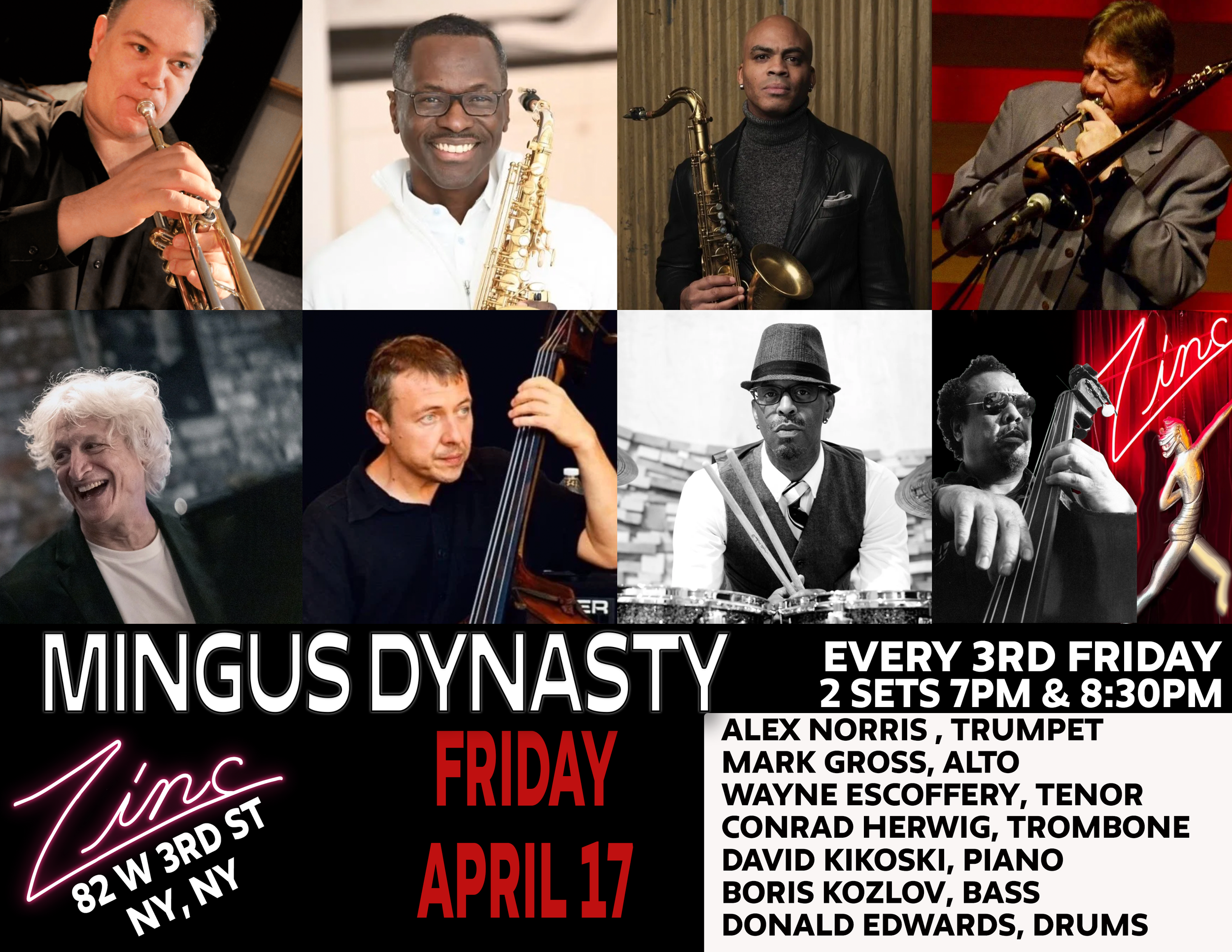 Mingus Dynasty at Zinc Bar April 17, 2026
