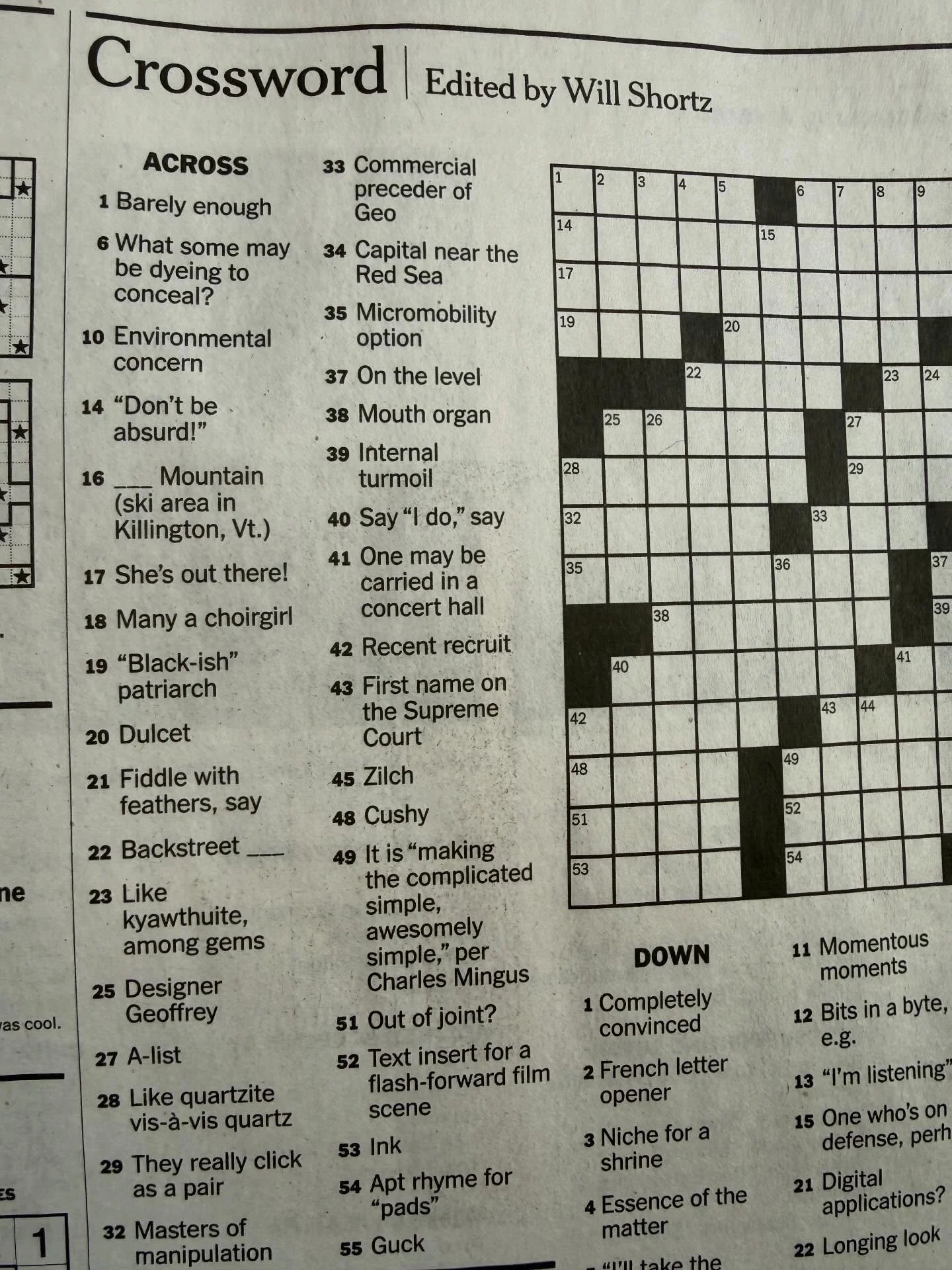 Thanks Will Shortz