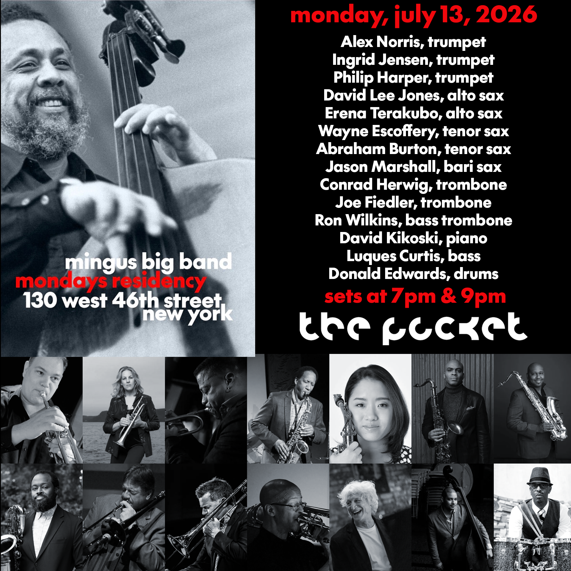 Mingus Big Band at The Pocket Jazz Club