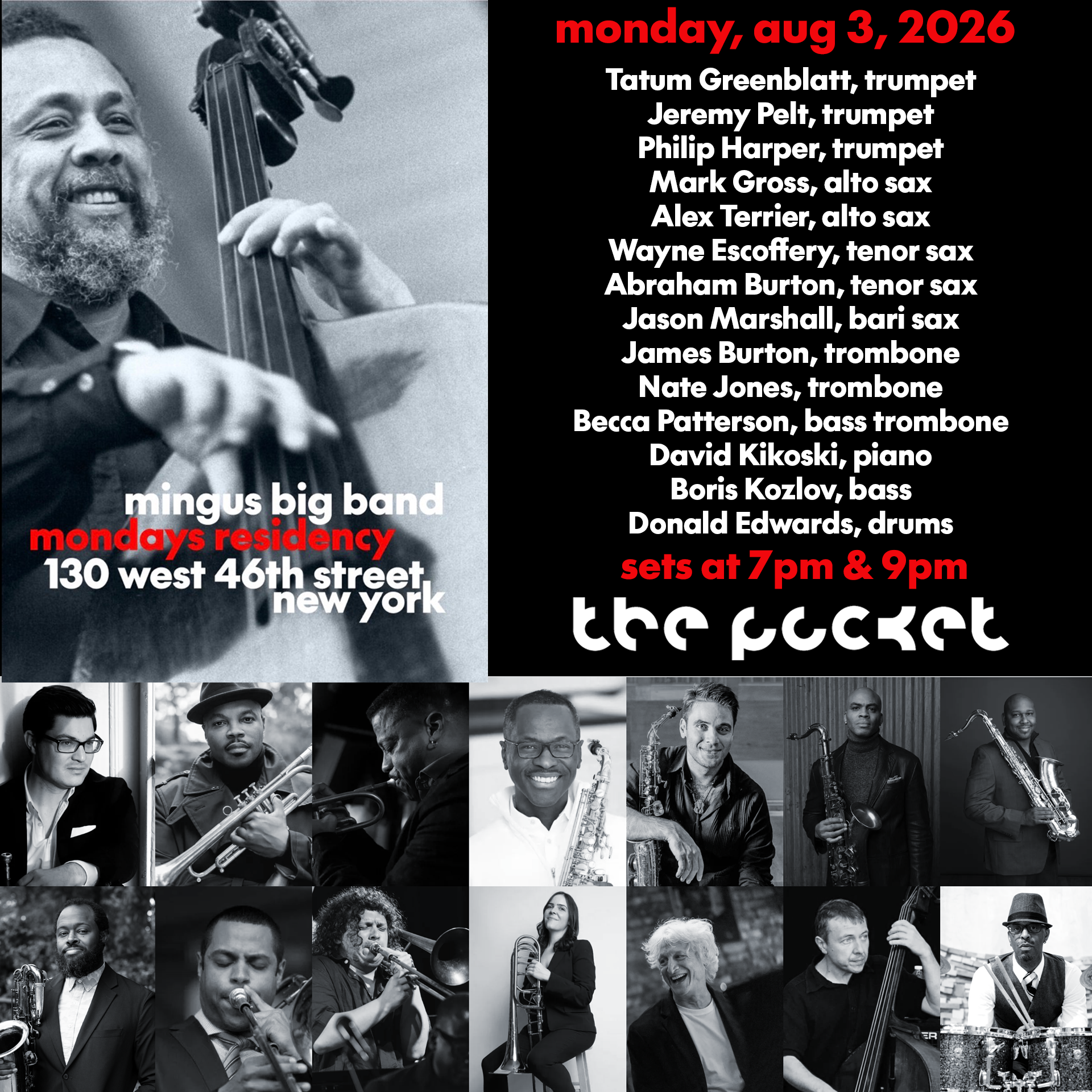 Mingus Big Band at The Pocket Jazz Club