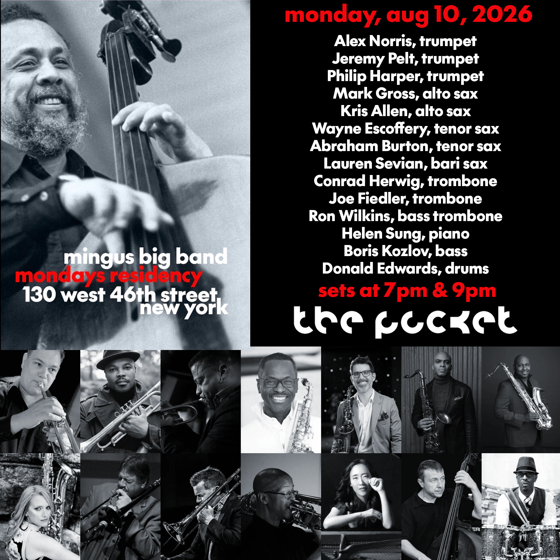 Mingus Big Band at The Pocket Jazz Club