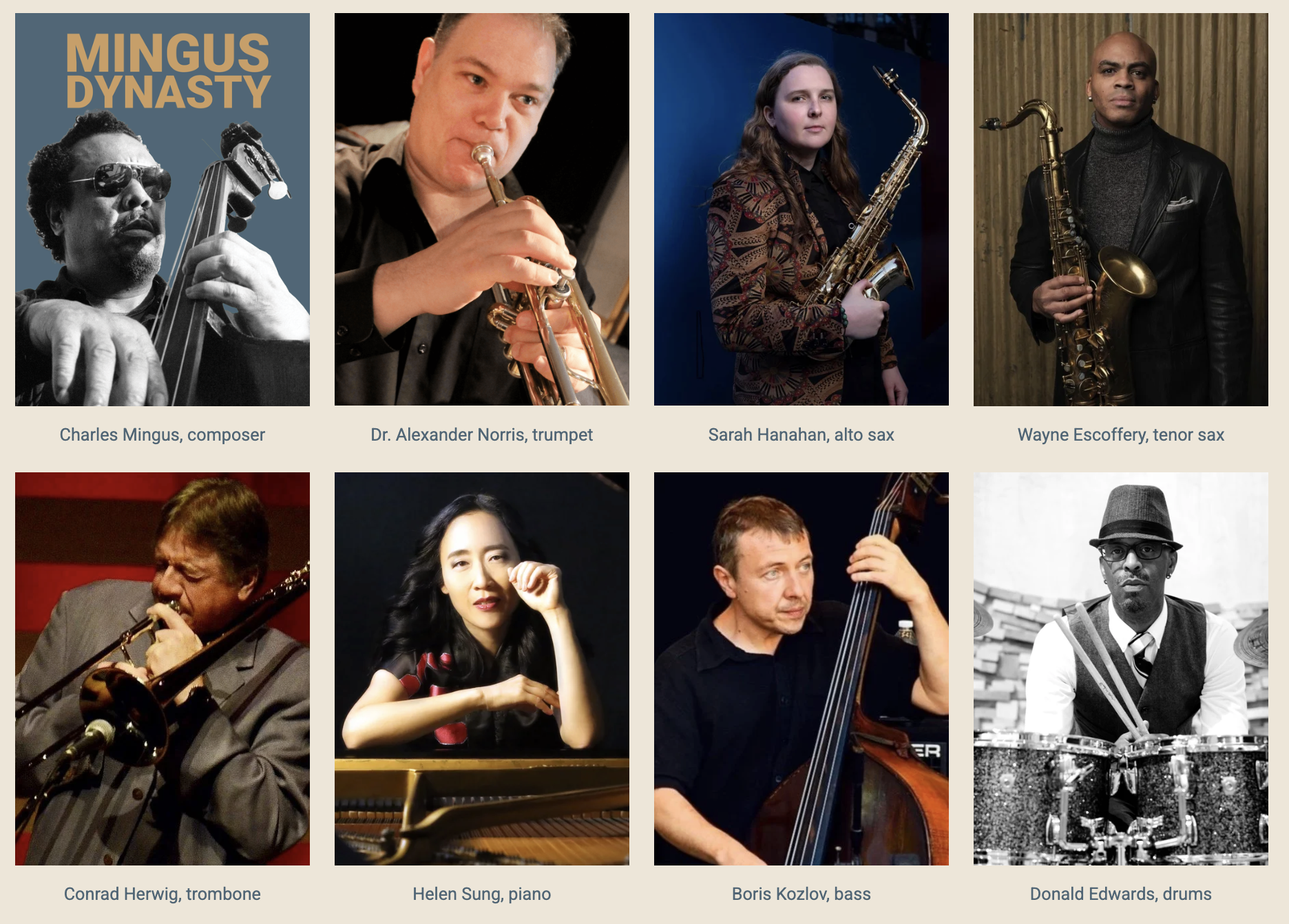 Mingus Dynasty Southwest Tour Sept 29-Oct 4