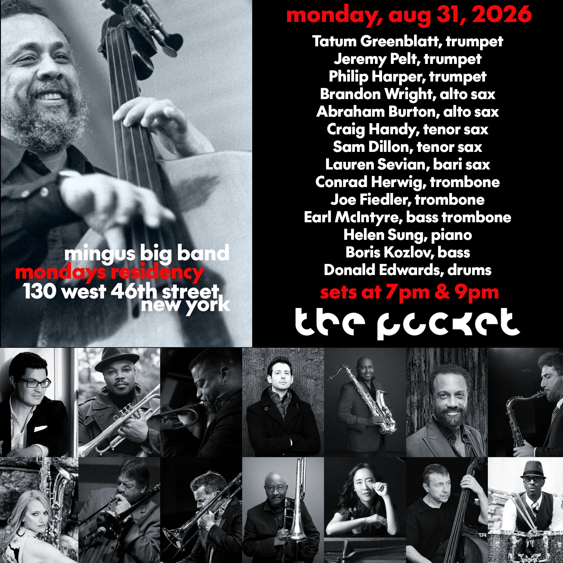 Mingus Big Band at The Pocket Jazz Club