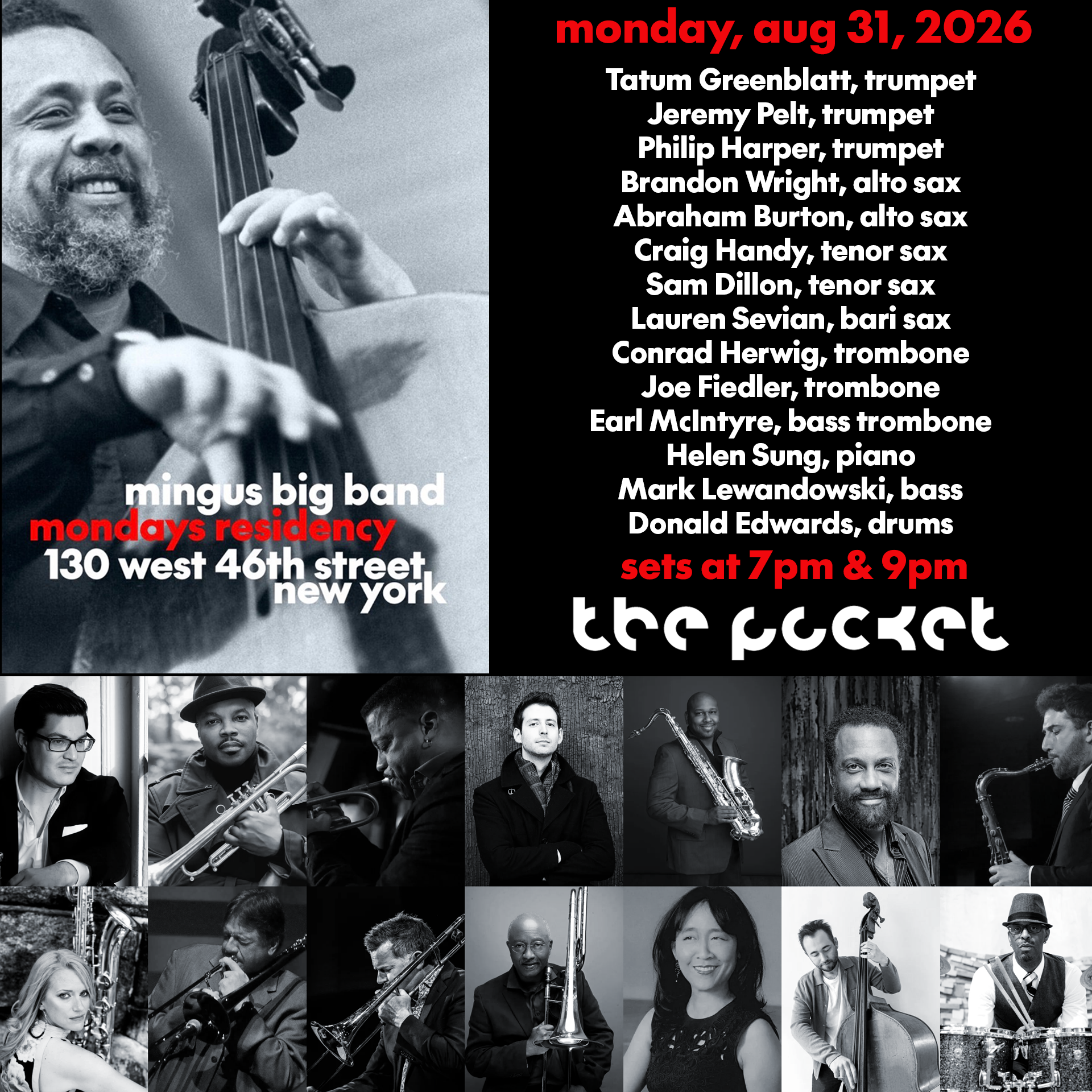 Mingus Big Band at The Pocket Jazz Club