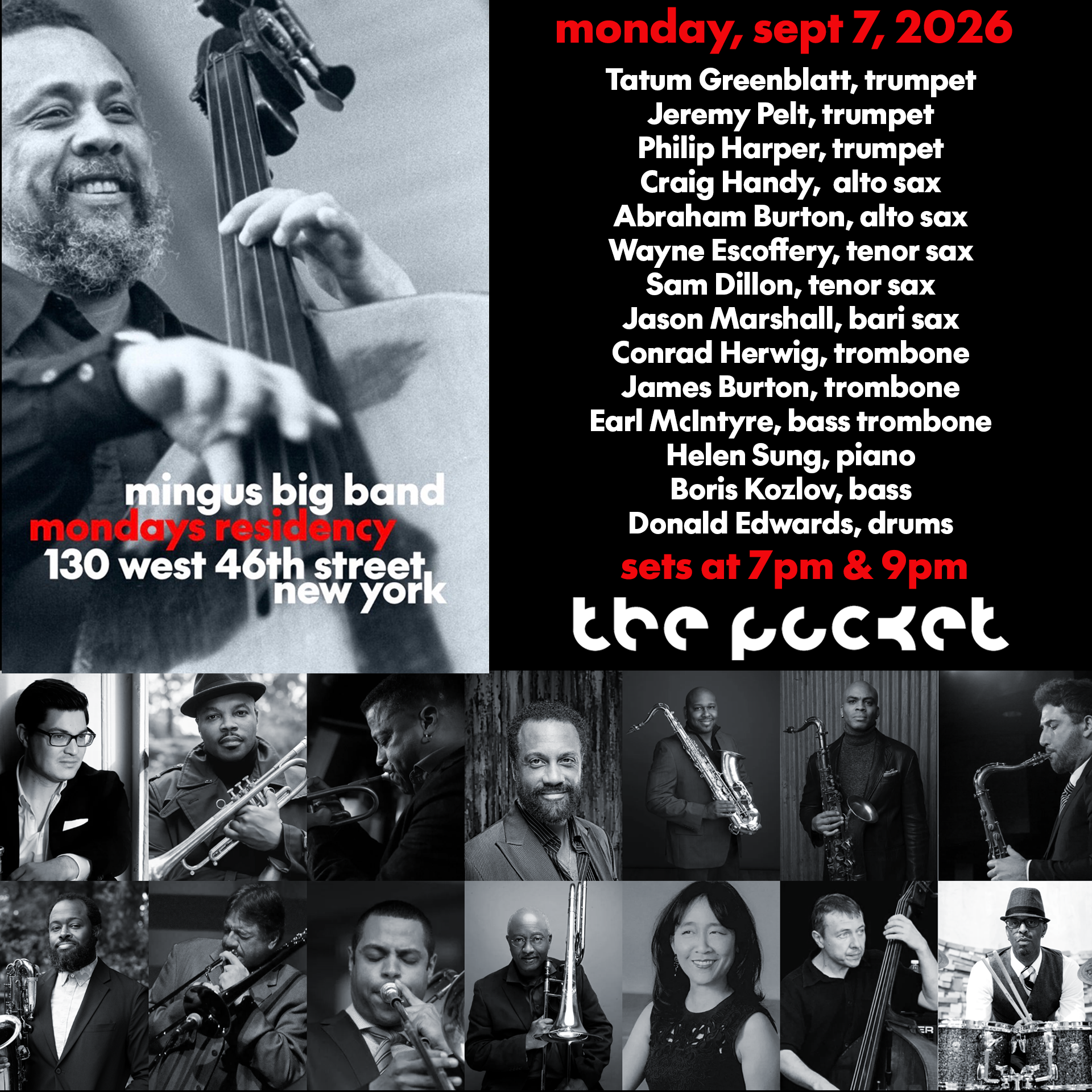 Mingus Big Band at The Pocket Jazz Club