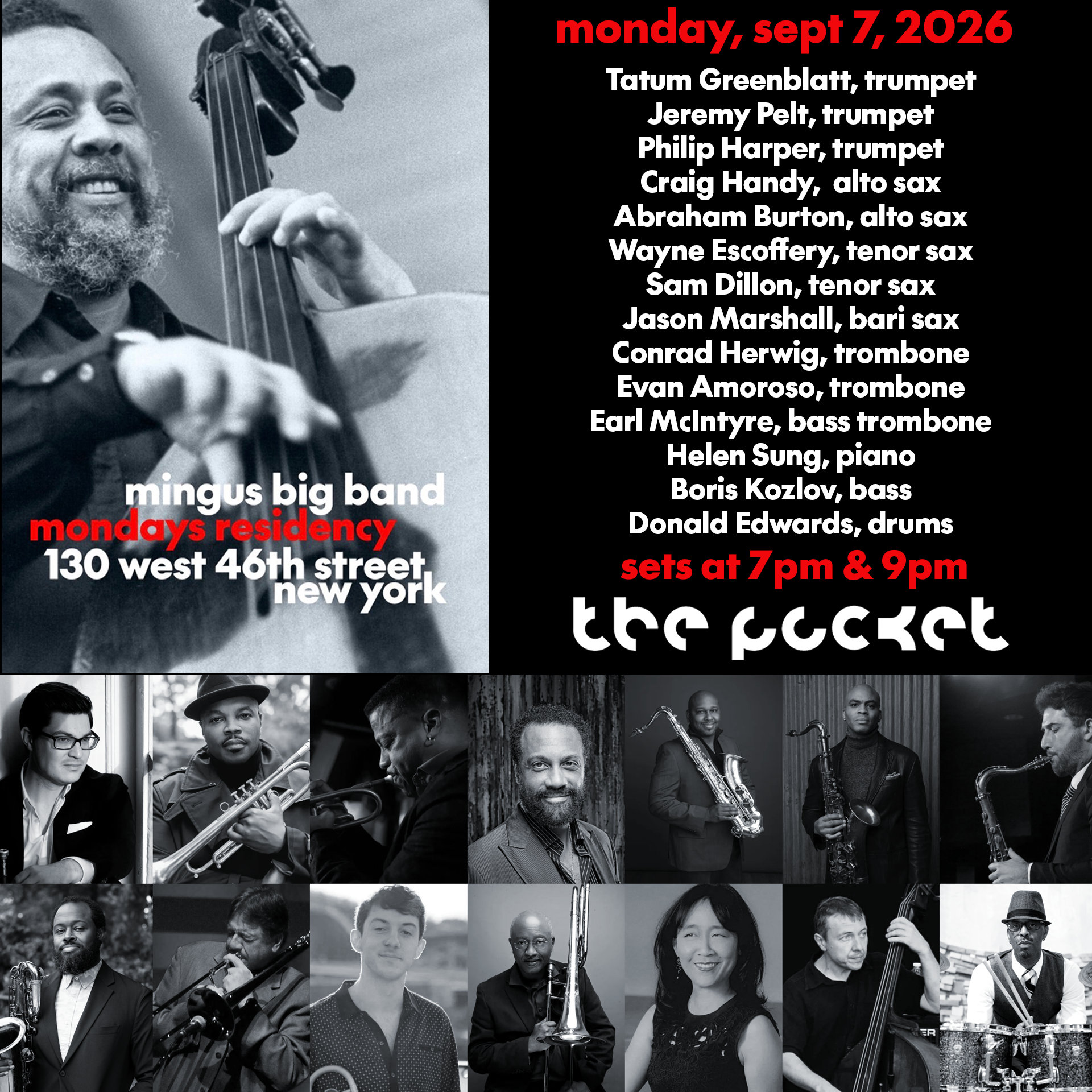 Mingus Big Band at The Pocket Jazz Club