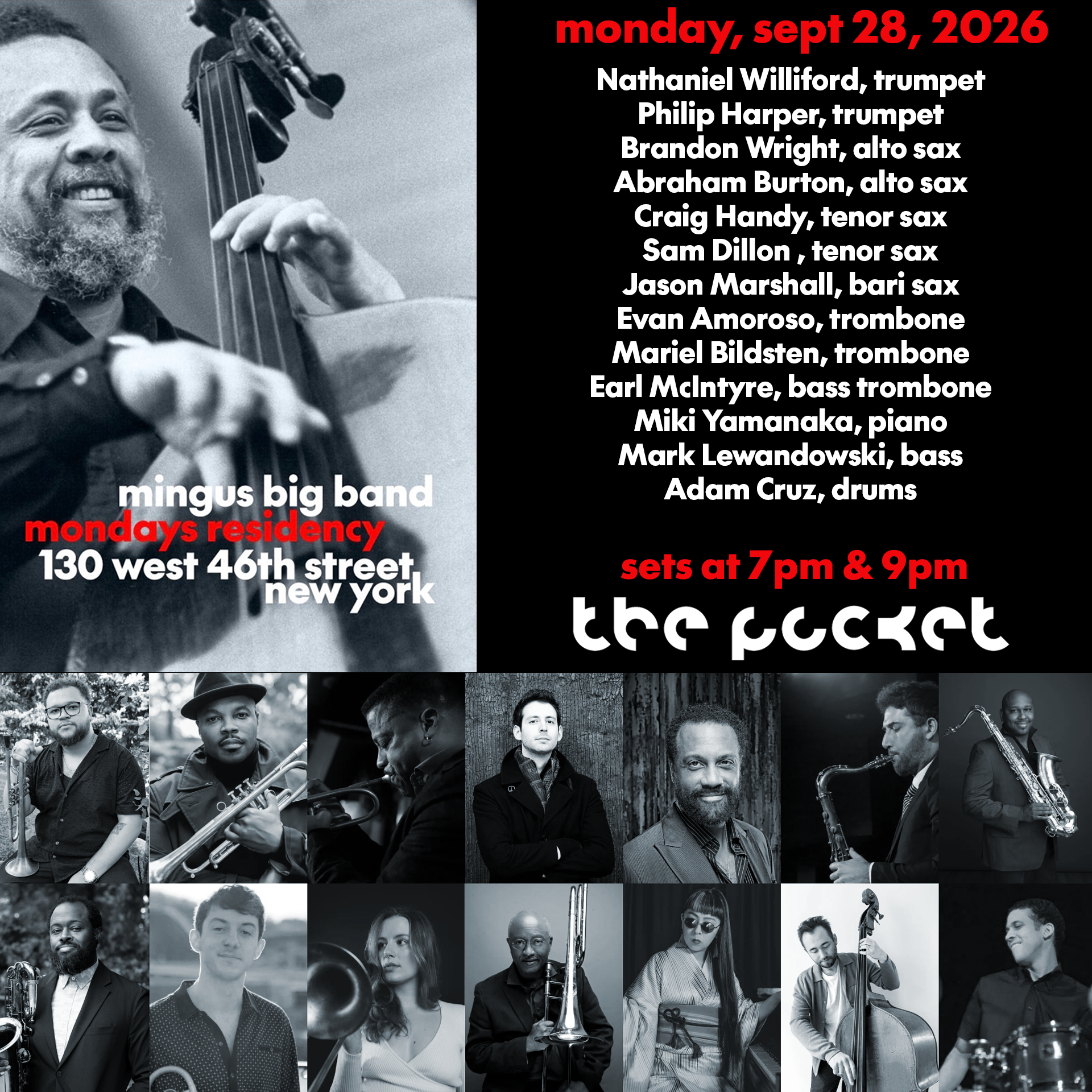 Mingus Big Band at The Pocket Jazz Club
