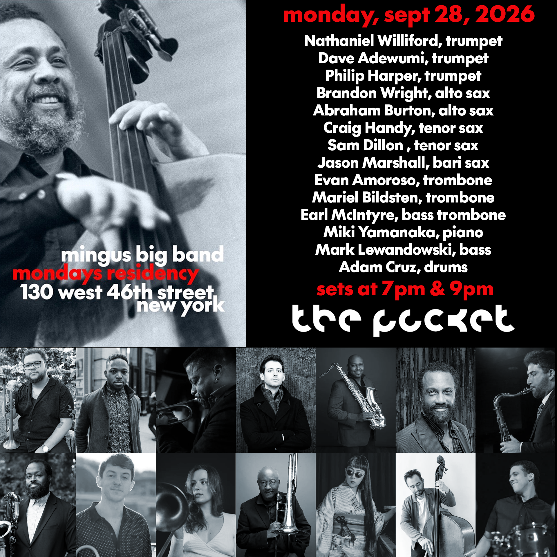 Mingus Big Band at The Pocket Jazz Club