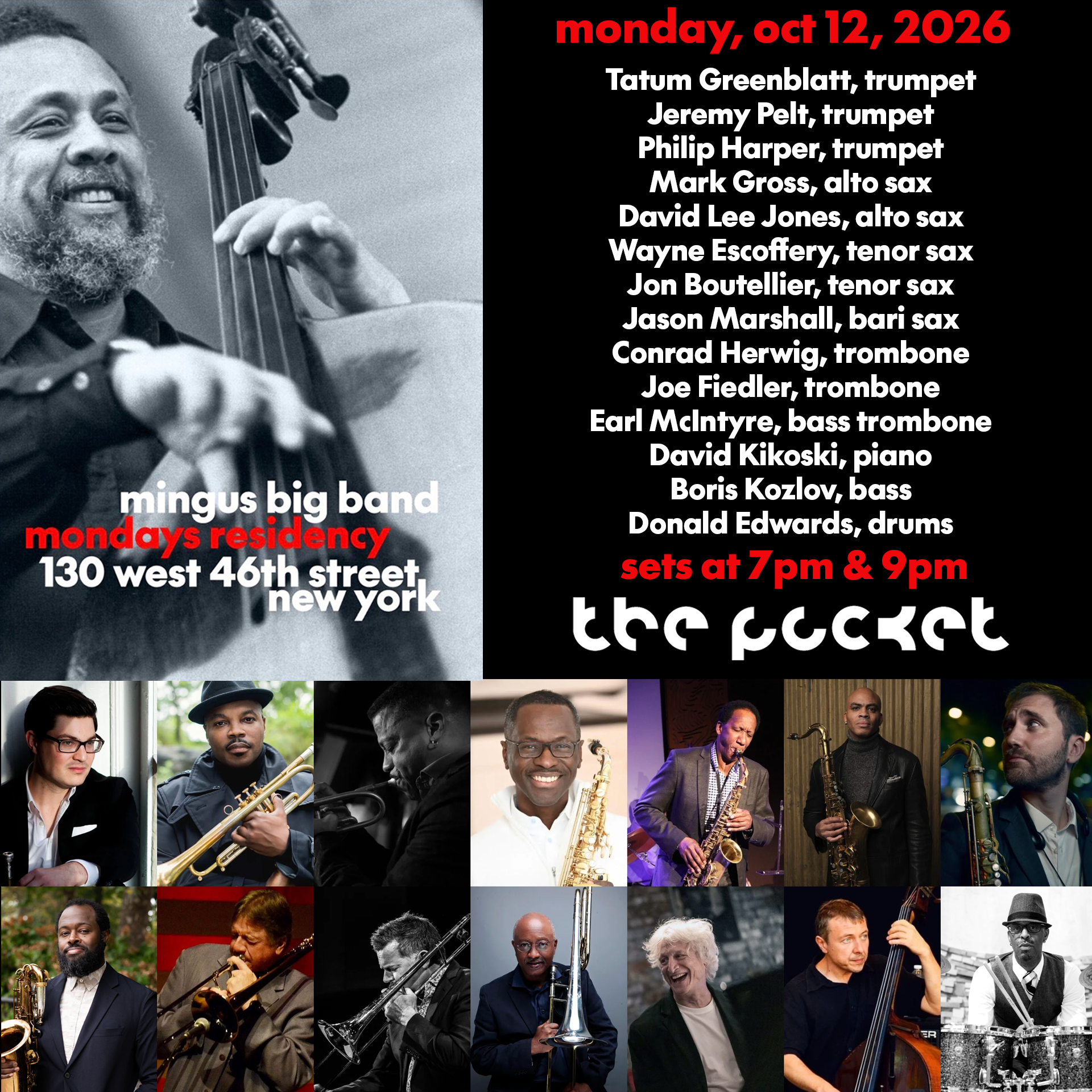 Mingus Big Band at The Pocket Jazz Club