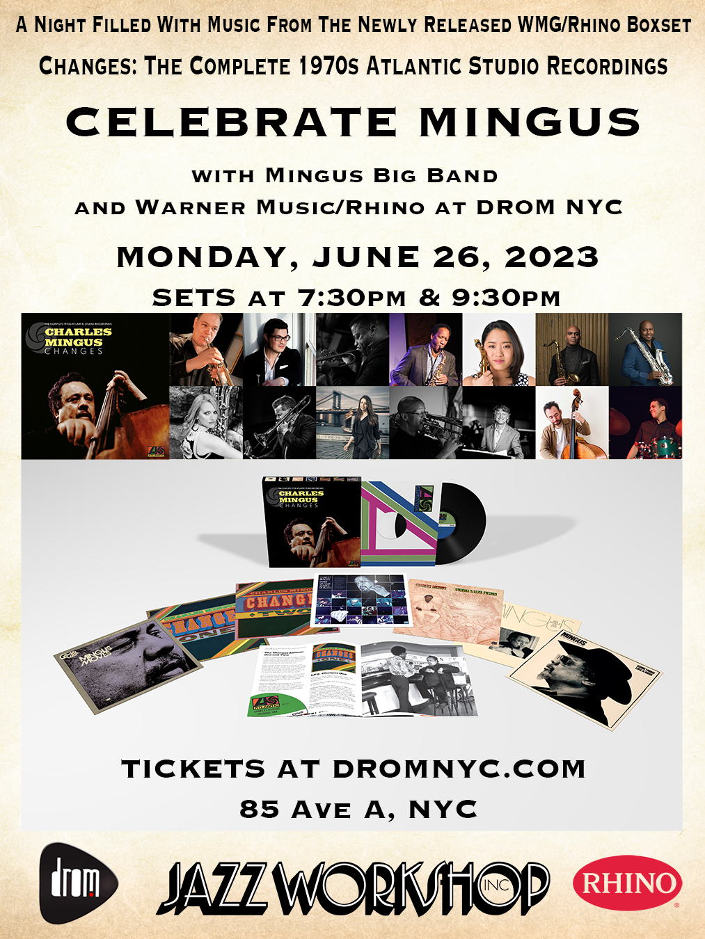 CELEBRATE MINGUS with Mingus Big Band and Warner Music/Rhino at DROM ...