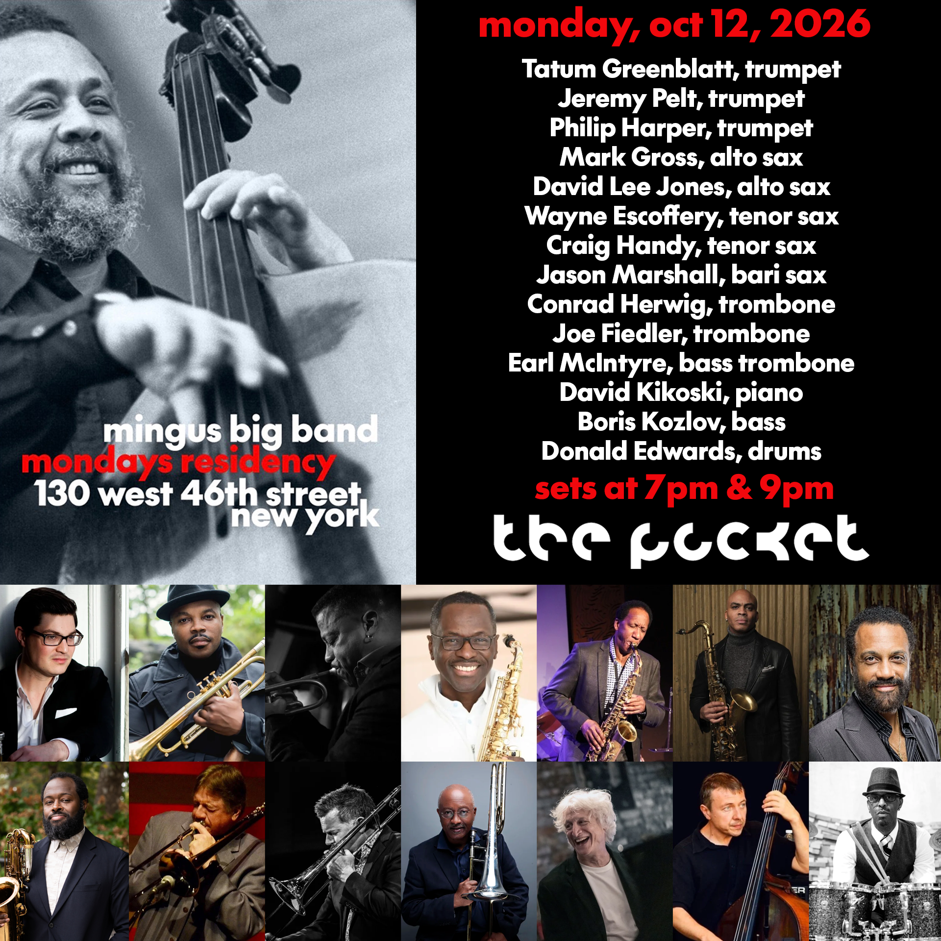 Mingus Big Band at The Pocket Jazz Club