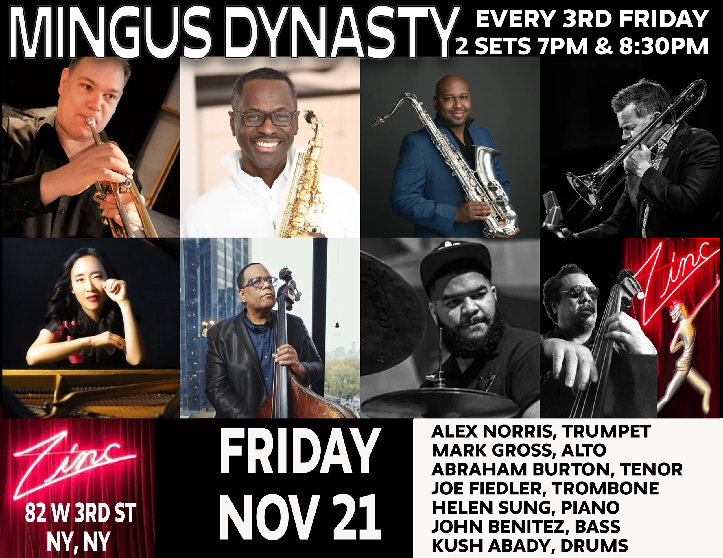 Mingus Dynasty at Zinc FRIDAY, NOV 21