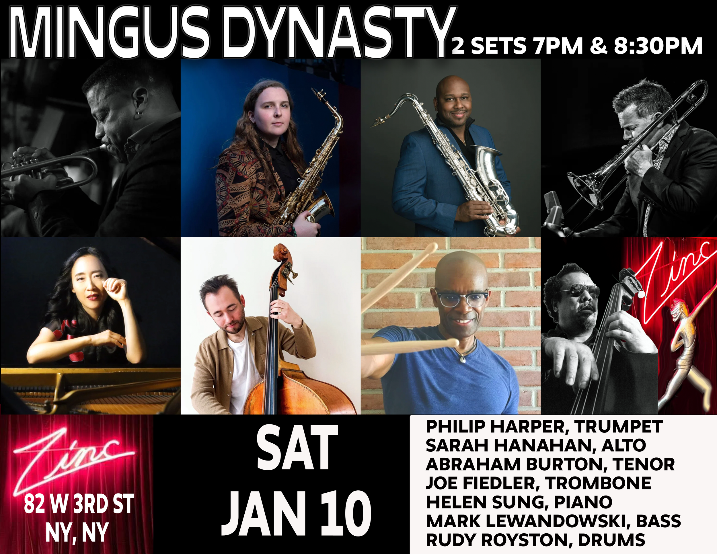 Mingus Dynasty at Zinc SATURDAY, JAN 10