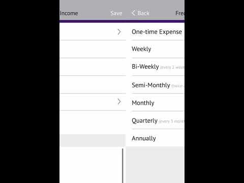moneySweet Tutorial 2: Necessary Spending