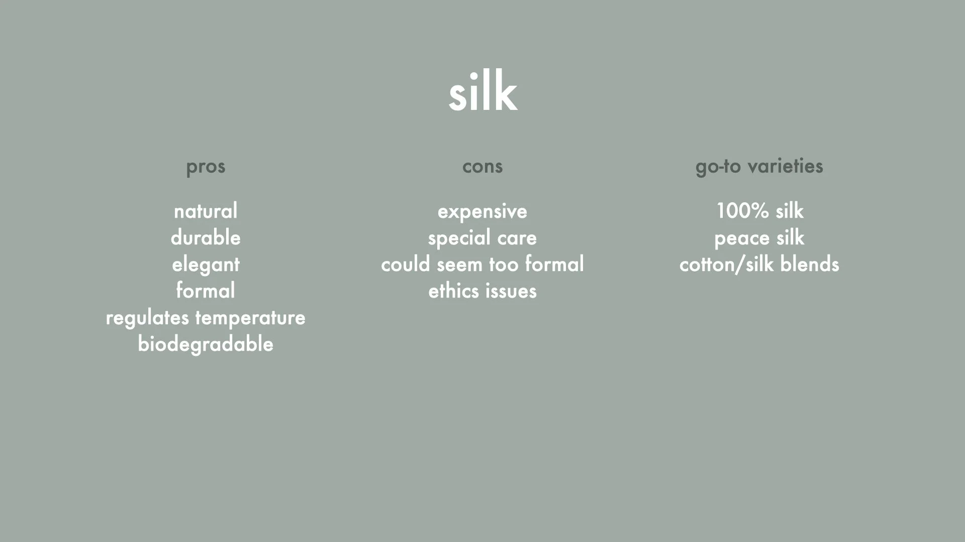 Quality Clothing Guide: Materials — alyssa rudman