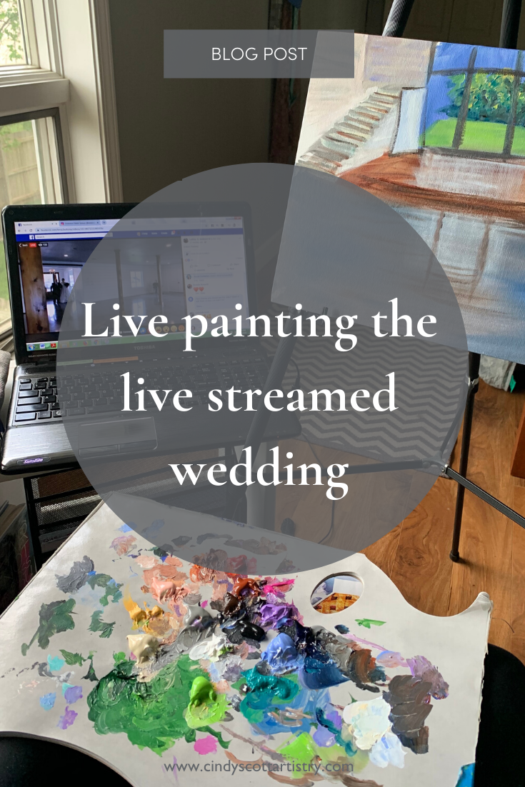 Live painting the live streamed wedding