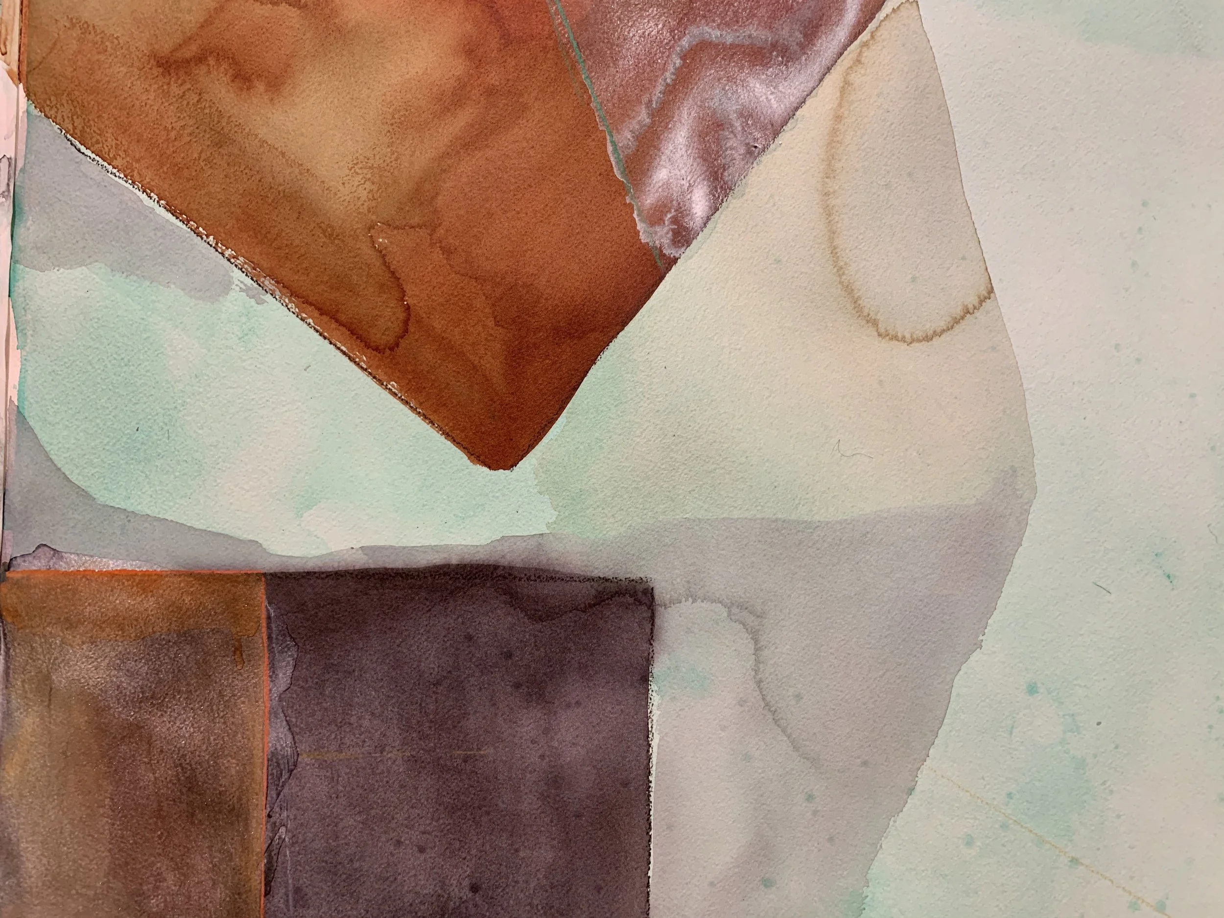   Wade in the Water, detail   64"x102 2023 Watercolors, Inks, acrylics, oil paint, crayons, soft pastel on Arches watercolor paper 