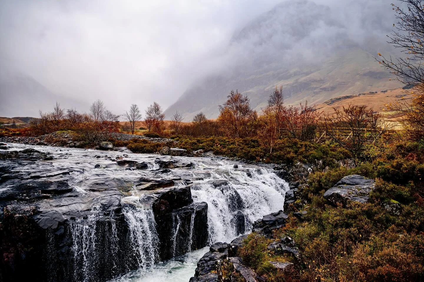 In Glencoe the hills envelop you, the mist swirls, and the whole place simply takes your brain to a different plane of existence. The energy of this valley is off the charts for so many reasons &mdash; positively magnetic.
*
*
*
#travelwriter #scotla