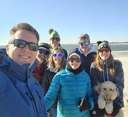 Merry and Bright Christmas wishes from our family to yours. ✨🎄🫶🏼

Family selfie: Chris, Andrew, me, Morgan, my Mom with the lighthouse above her for my Dad, Kai, Gretchen and Maple.

XO&rsquo;s,
A