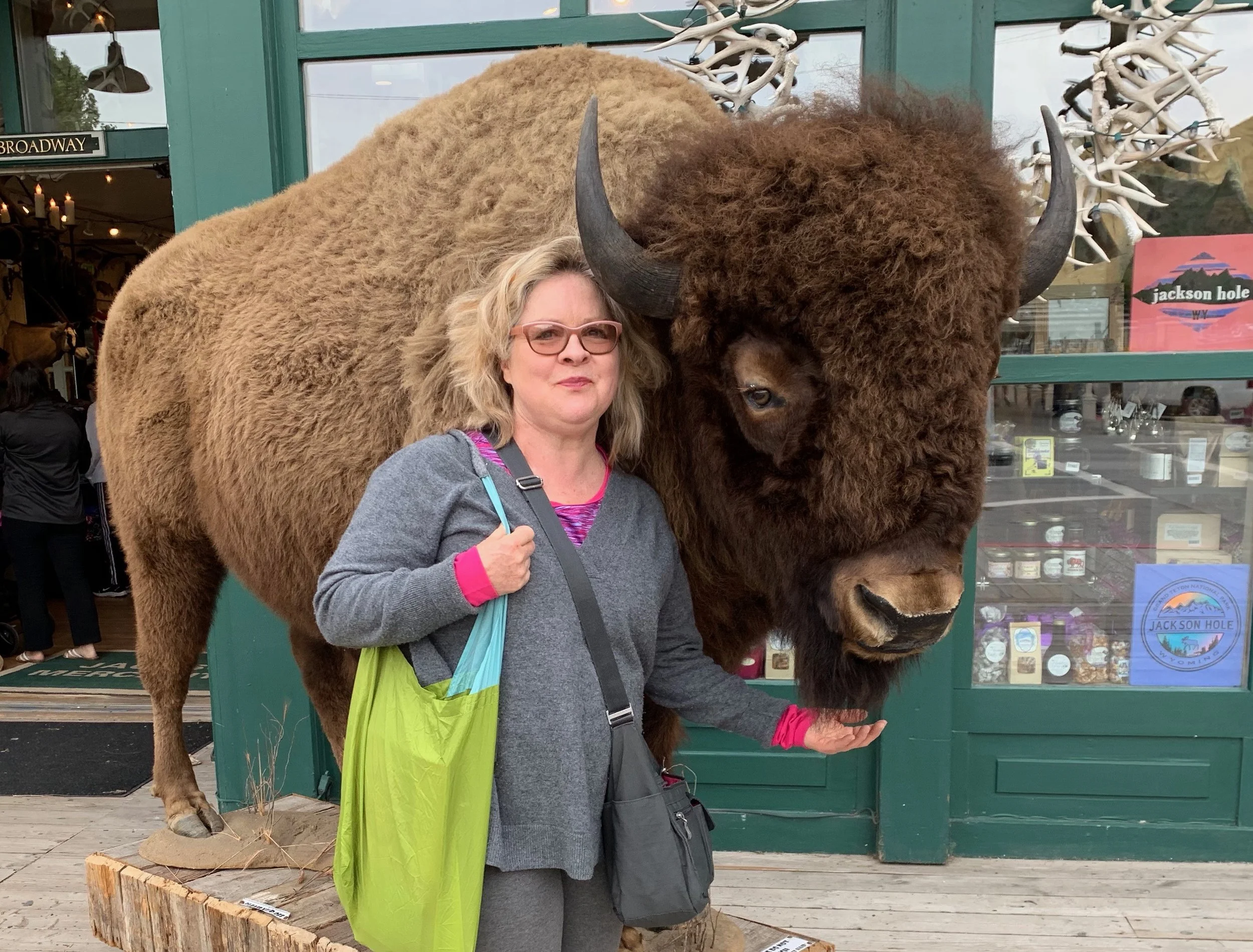 This is the closest I ever got to a bison, in Jackson Hole…