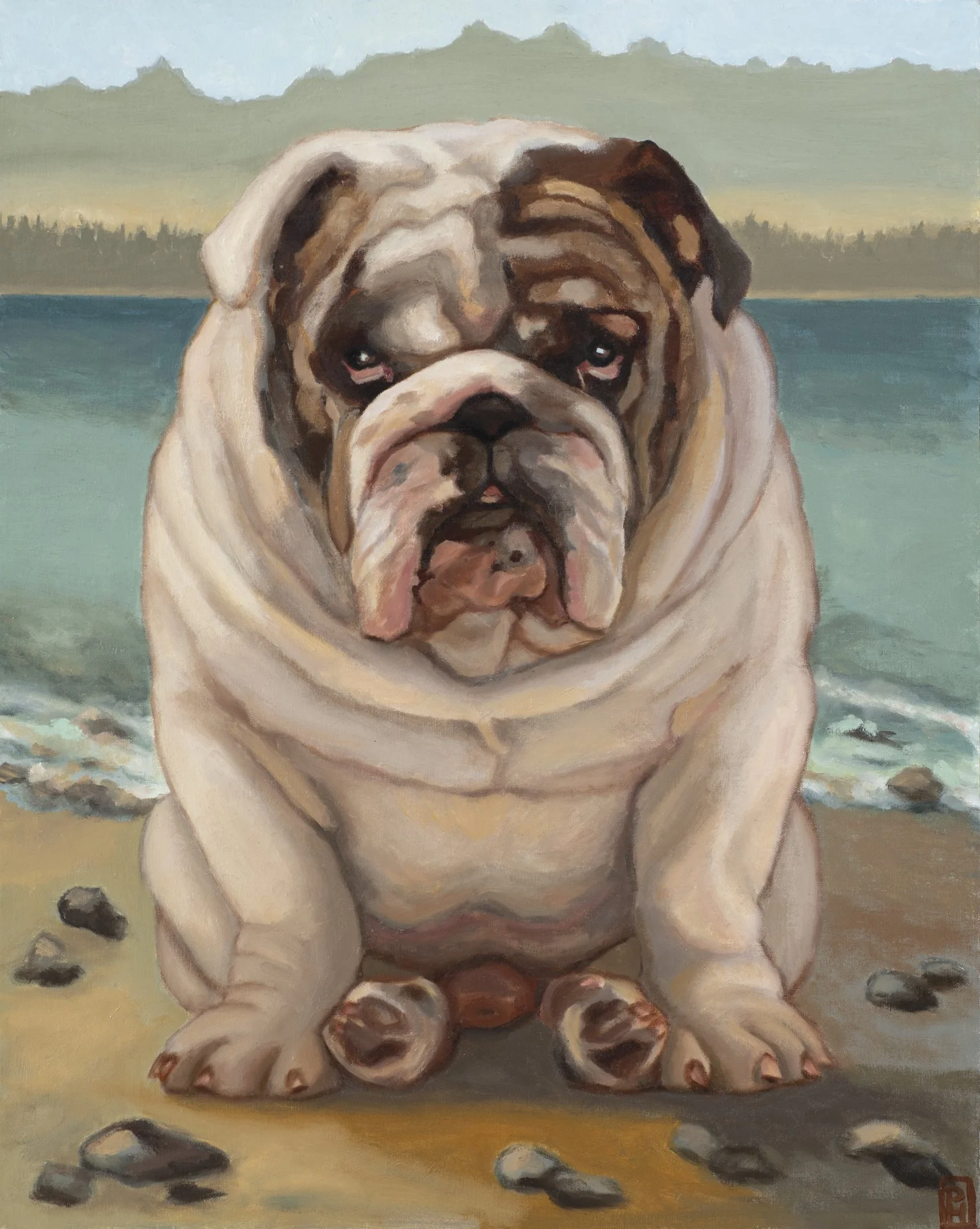 Hammer and the Olympics, 16" x 20" oil on linen on panel