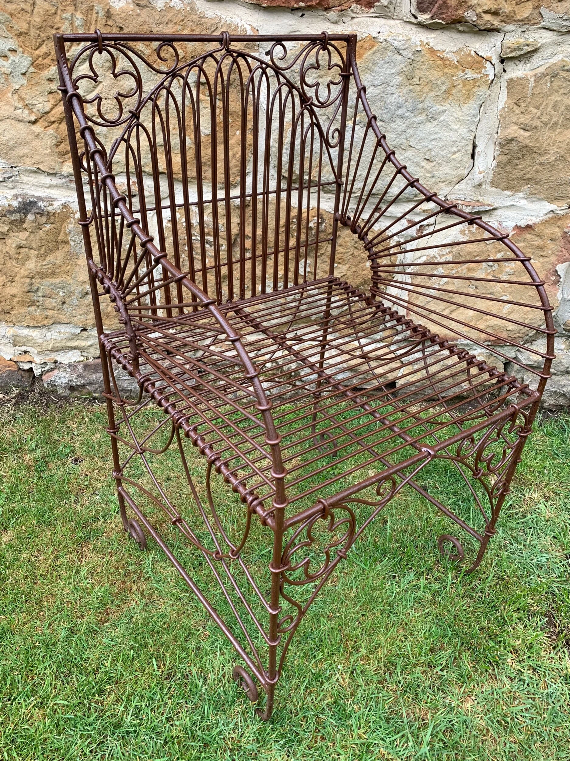 TC. Gothic style wirework armchair $495ea
