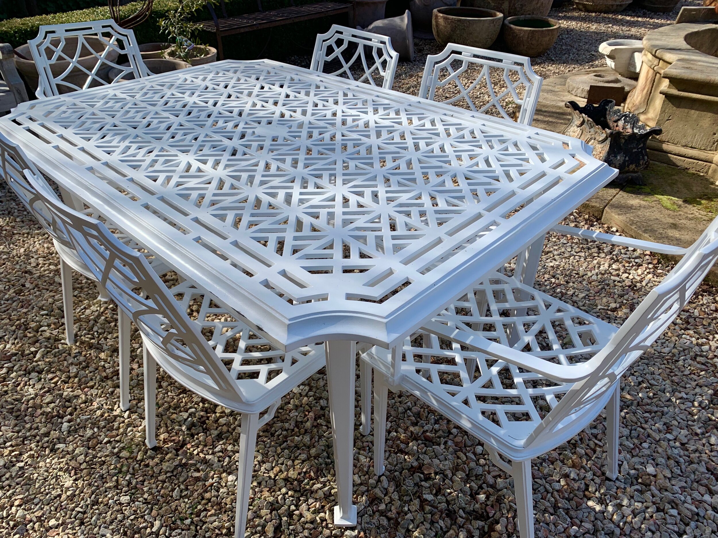 Tables Chairs The Jardin Room - Cast Iron Patio Table And 6 Chairs Tables Chairs The Jardin Room - Cast Iron Patio Table And 6 Chairs