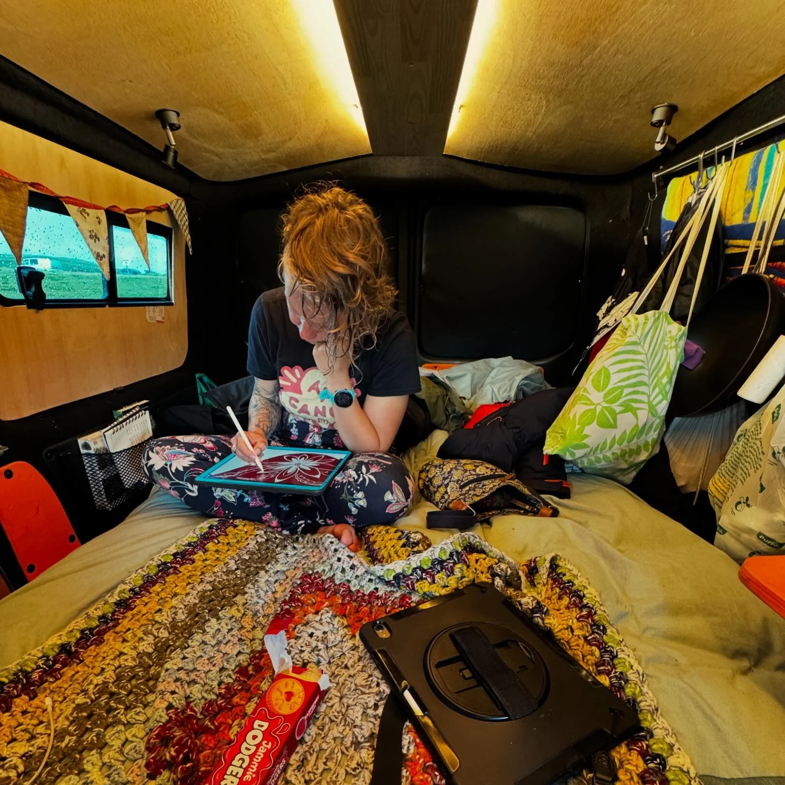 Into the 2nd week of our tour of the Outer Hebrides. We have been so lucky with the weather, it&rsquo;s been amazing and sunny!!

Today has been rather soggy though, so I&rsquo;ve spent the day in our Campervan drawing 3 new Christmas card designs. I