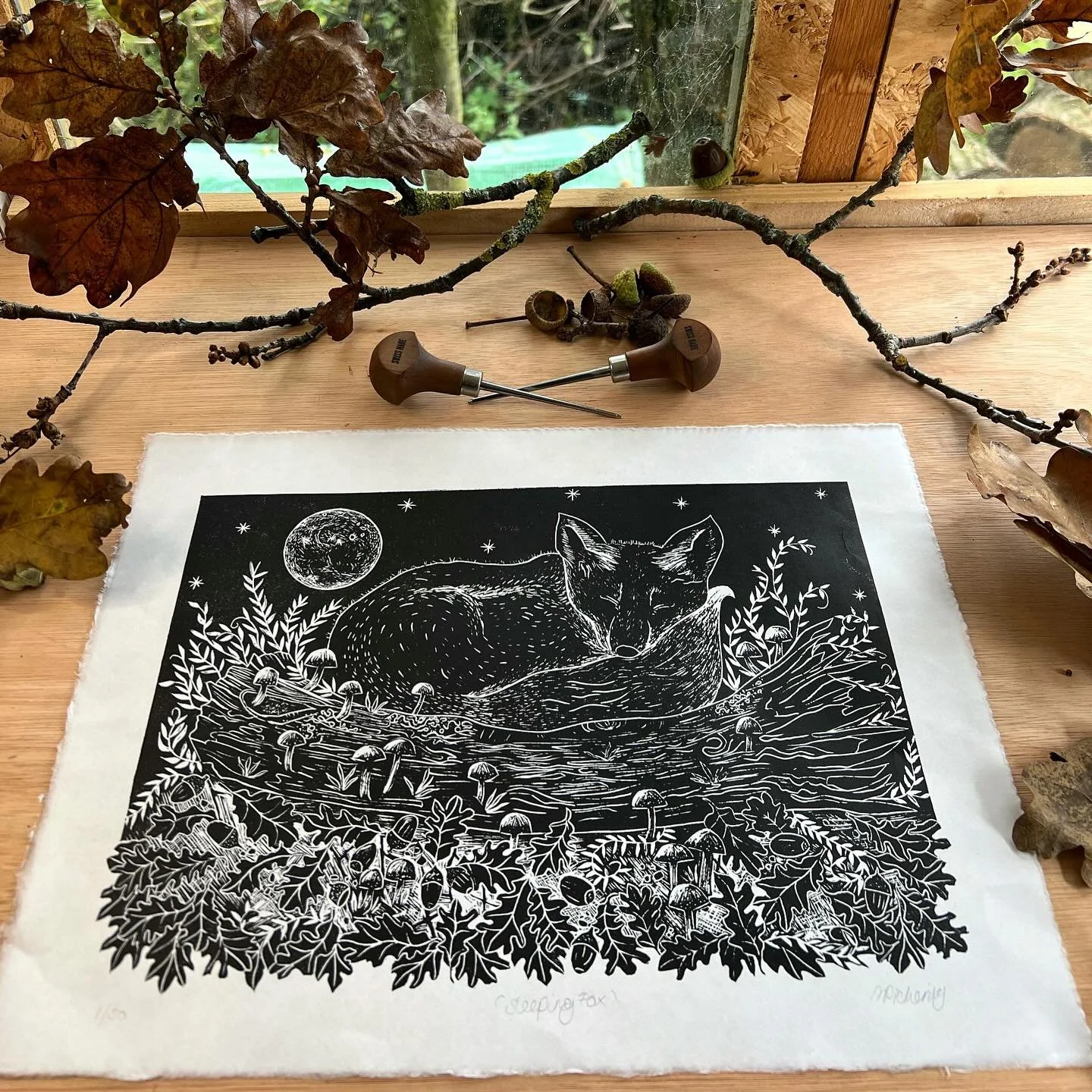 My Sleeping Fox is now on our website 🦊

Loved creating this and trying out a &lsquo;Living&rsquo; border. Definitely something I want to explore. Life&rsquo;s too short for straight edges right? 

Inspired by my new love for all things &lsquo;Witch