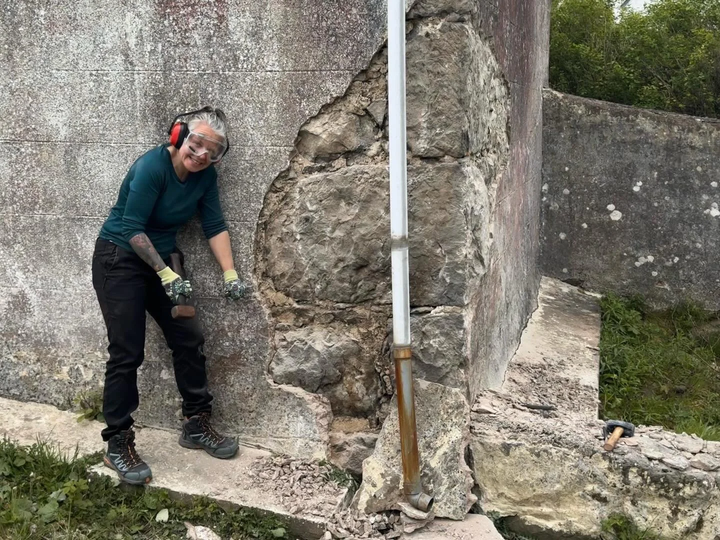 This week at Rose Cottage&hellip;. Digging out walls and chipping off render to allow her to breathe&hellip;. Also the water suppliers have been out&hellip;. We need a new connection to the mains!!.. Slow progress is something we are being forced to 