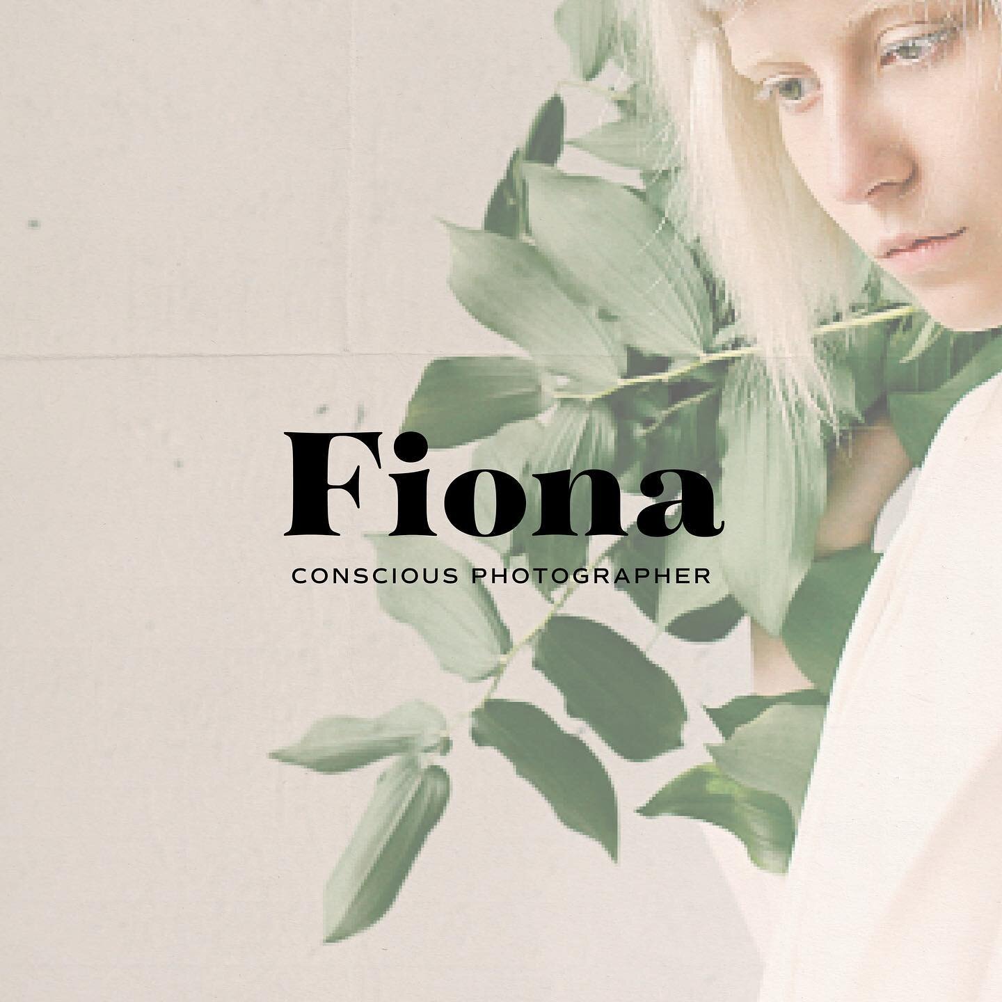 ~ Fiona ~ A personal project for a conscious photographer who's niche is capturing eco-friendly product brands and editorial imagery for slow, sustainable fashion brands. Loving the pairing of these contrasting elements -- bold typography and soft/mu